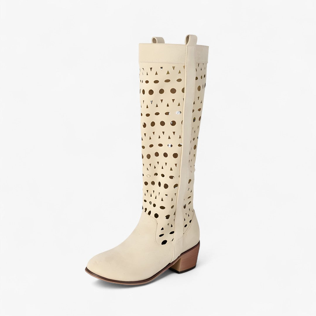 Emma | Stivali western estivi in finta pelle scamosciata con tacco cavo - Rosa - BOOTS Boots & Shoes - Concept Palermo