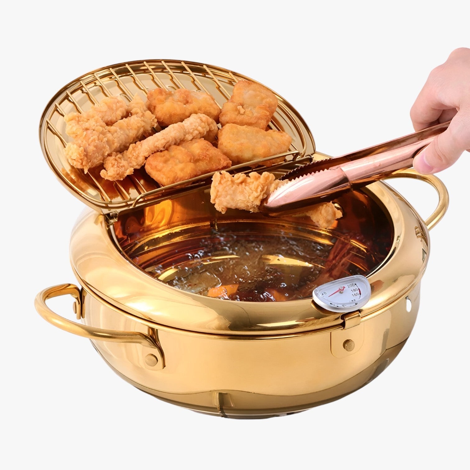 Brady | Friggitrice in acciaio inossidabile – Cottura precisa con termometro integrato - - Kitchen kitchen accessory kitchen tools - Concept Palermo
