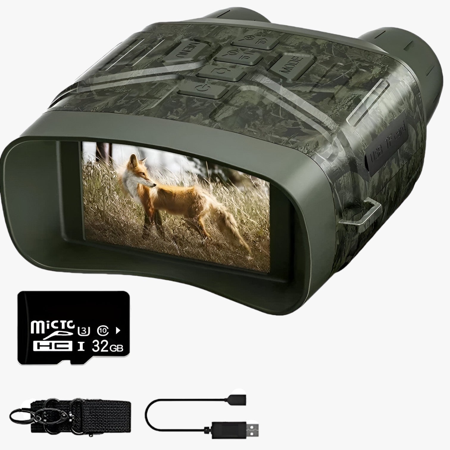 Achille | Binocolo Notturno 4K con Registrazione e Zoom 5X - Camouflage -32GB - camera gadget - Concept Palermo