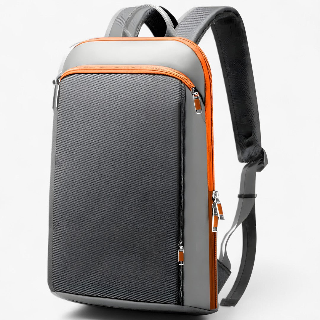 Mason | Zaino Slim ed Estensibile per Laptop - Grigio Arancione 15 Pollici - Backpack Backpacks - Concept Palermo