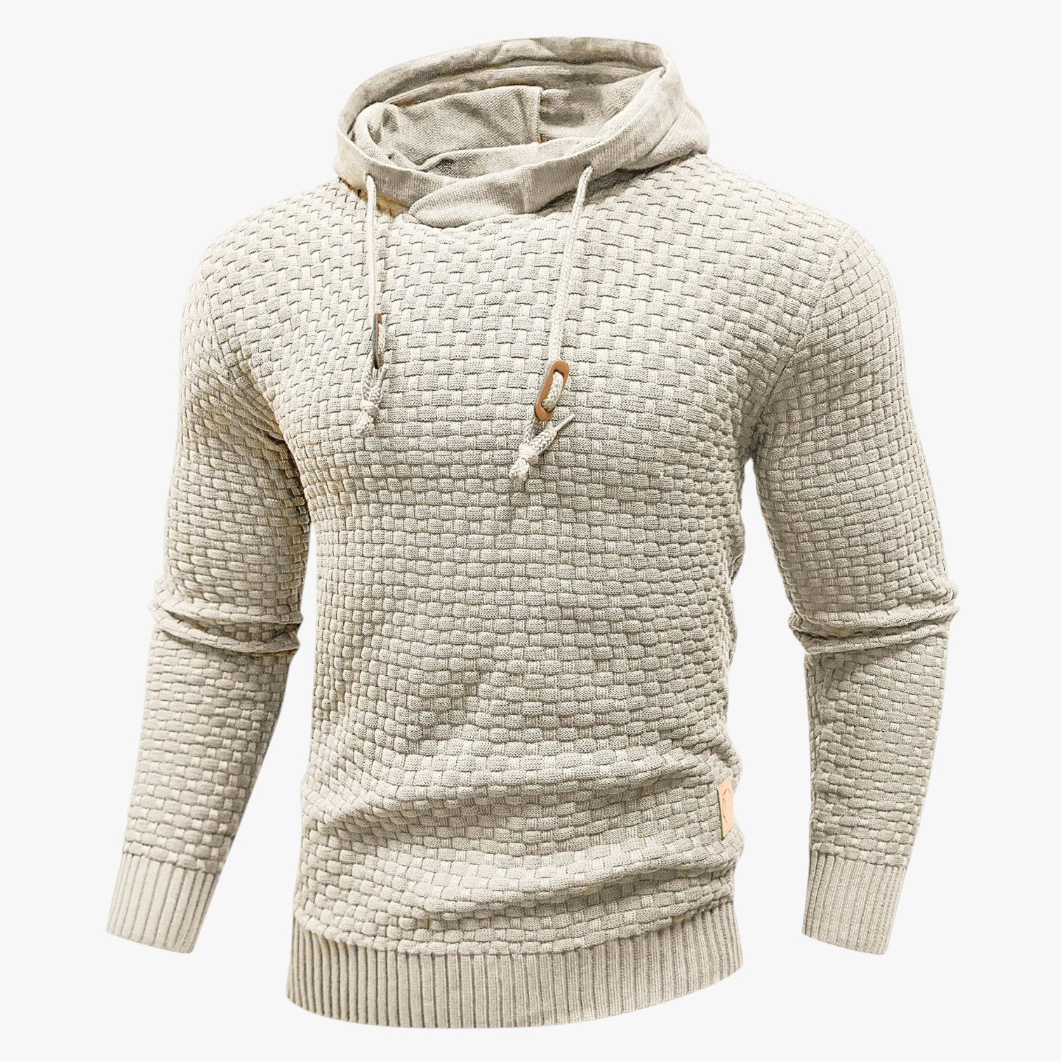 Aaron | Felpa con cappuccio oversize da uomo, casual e comoda, primaverile - Khaki - Sweater sweater men sweaters - Concept Palermo