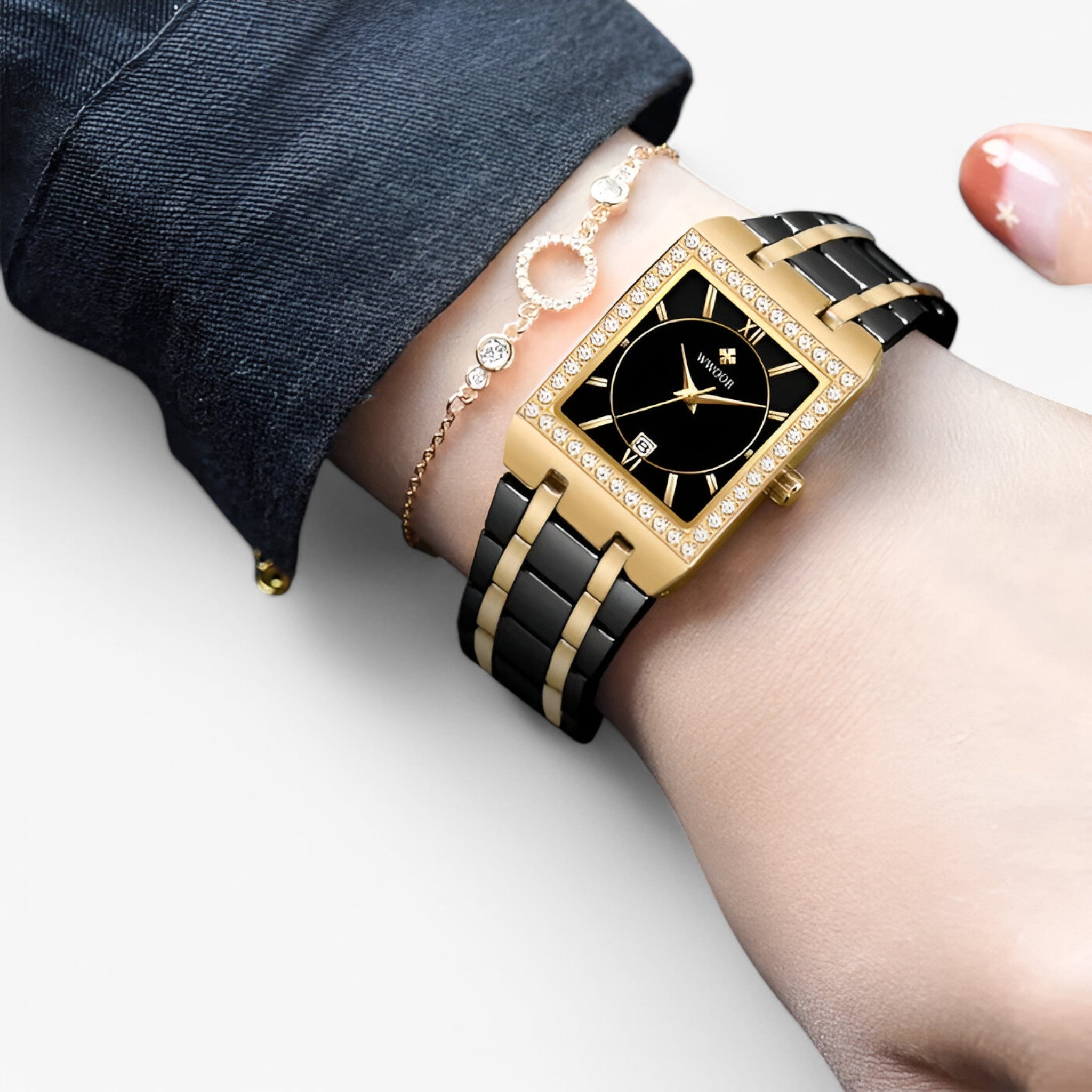 Celeste | Orologio da Donna con Diamanti Quadrati - - watch for women women watch - Concept Palermo