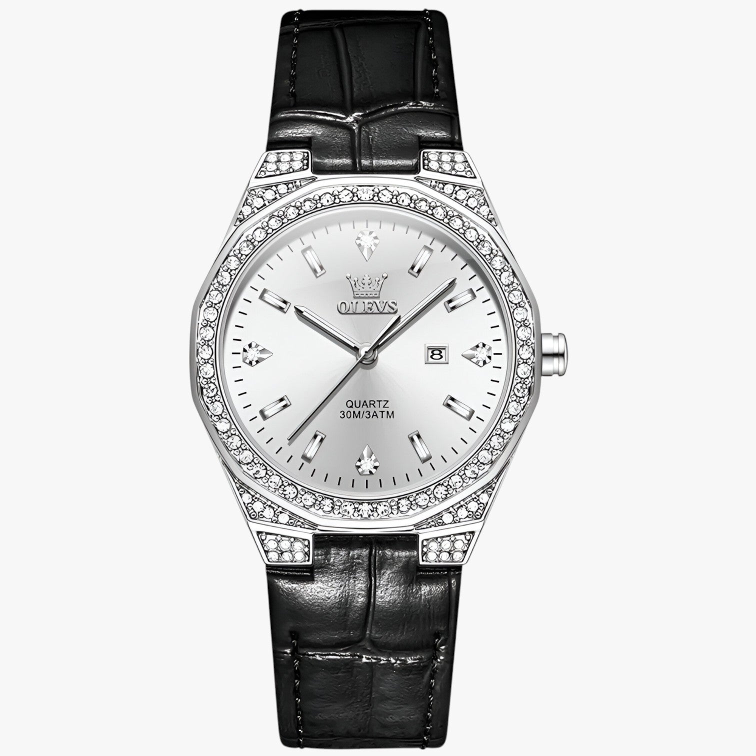 Autumn | Elegante orologio impermeabile con cinturino in pelle - Nero - female watch ladies watch watch watch for women watches - Concept Palermo