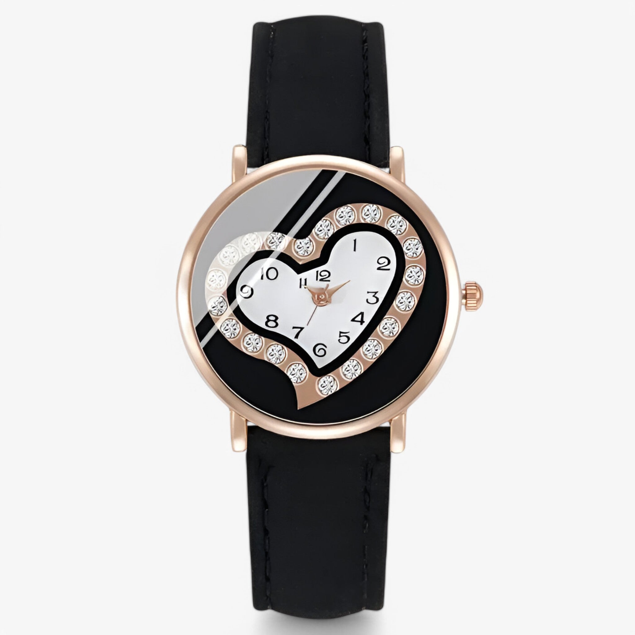 Alina | Orologio da donna analogico con cinturino in pelle e stile raffinato - Nera - - Concept Palermo