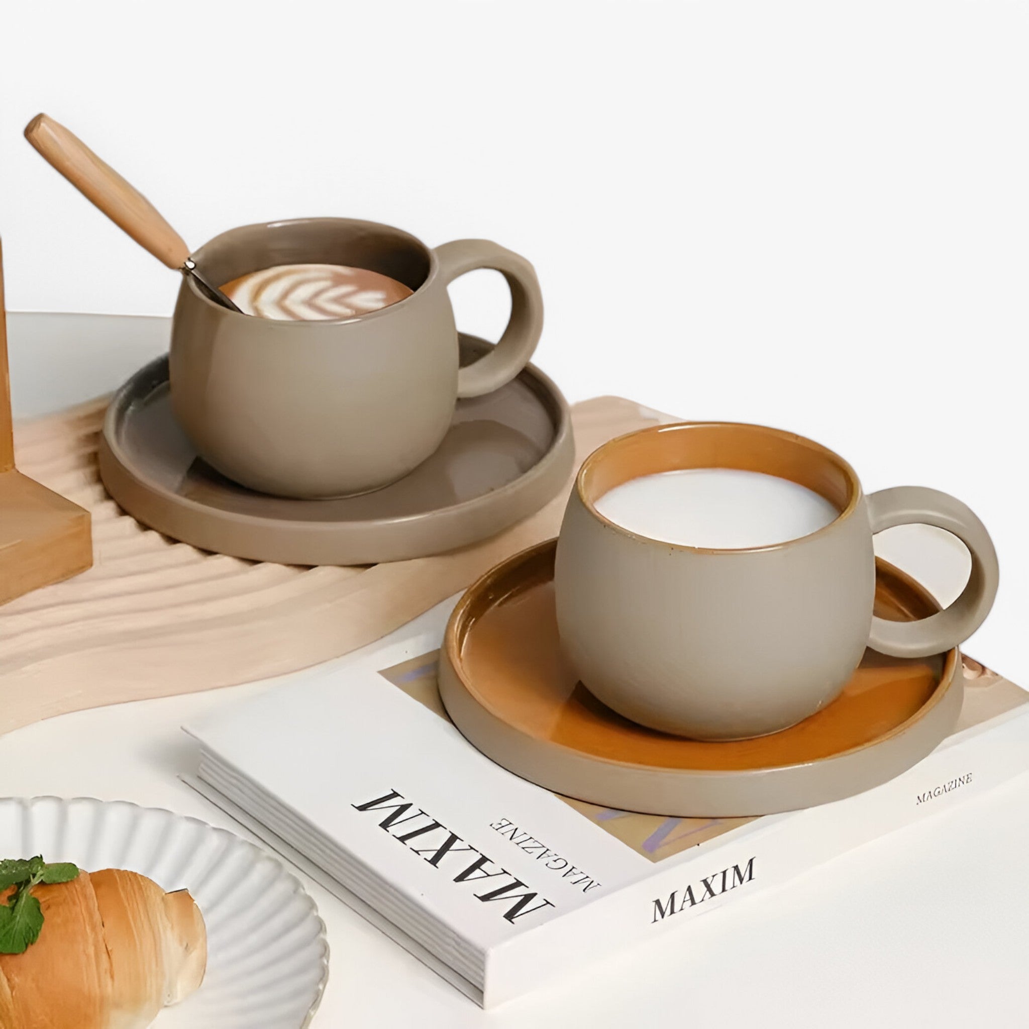 Sora | Set da caffè espresso giapponese minimalista con tazza e piattino - - - Concept Palermo