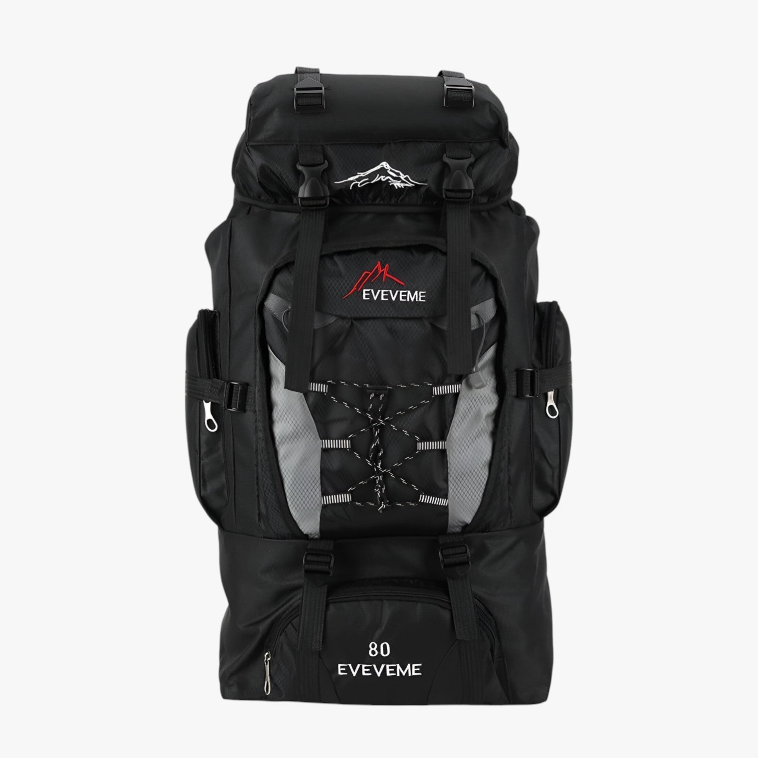 Vance | Zaino da trekking impermeabile – Spazioso, durevole e pronto per l'avventura - Nero 80L - Backpacks Bags mens bag - Concept Palermo