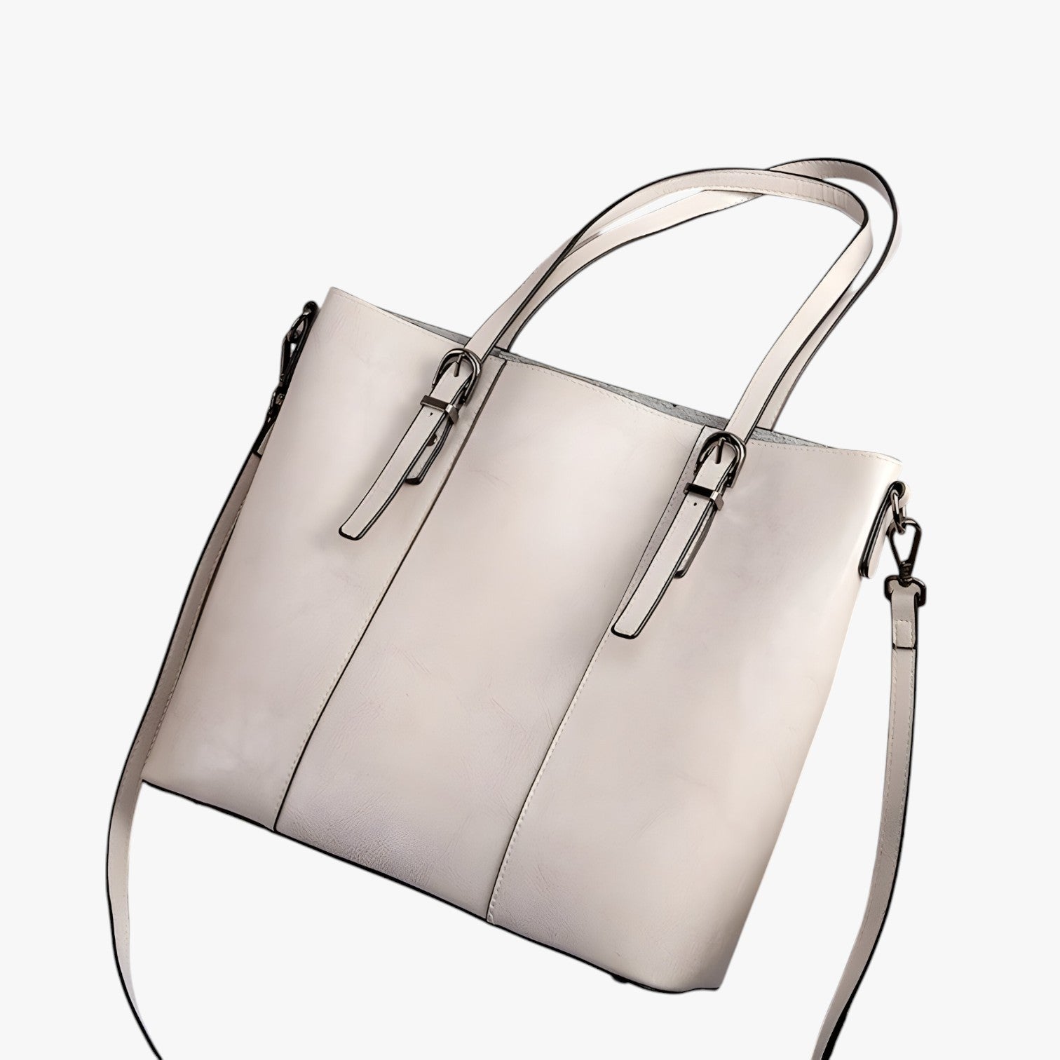 Kayla | Borsa in pelle elegante - Spaziosa, comoda e perfetta per il lavoro - Bianco sporco - Bags handbags women bags - Concept Palermo