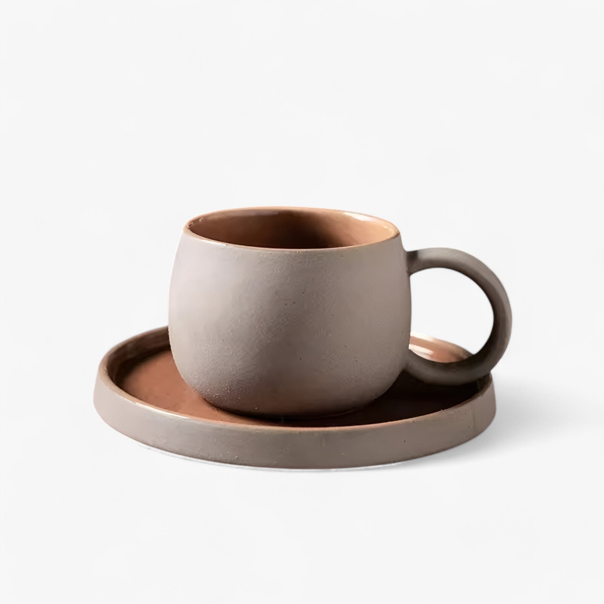 Sora | Set da caffè espresso giapponese minimalista con tazza e piattino - sabbi marrone 201-300ml - - Concept Palermo