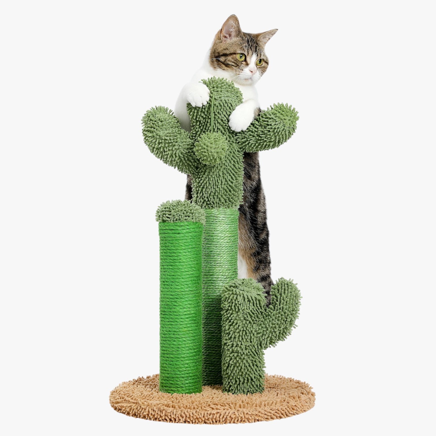 Mitzy | Cactus Scratch Fun Graffiatoio Interattivo a 3 Pali con Pallina Pendente - AMT0066BN - pet PET SUPPLIES petproduct Pets - Concept Palermo