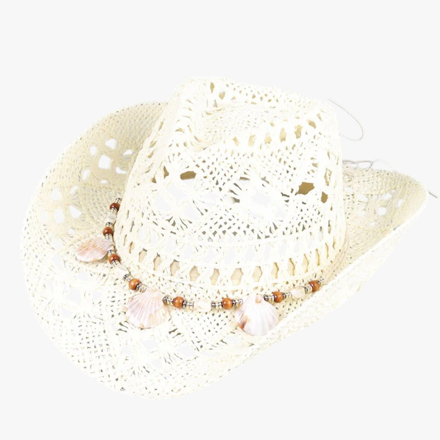 Skye | Cappello Cowboy Unisex in Paglia Vintage - Bianco latte Circa 58cm - hat Hat for girls women hat womens hat - Concept Palermo