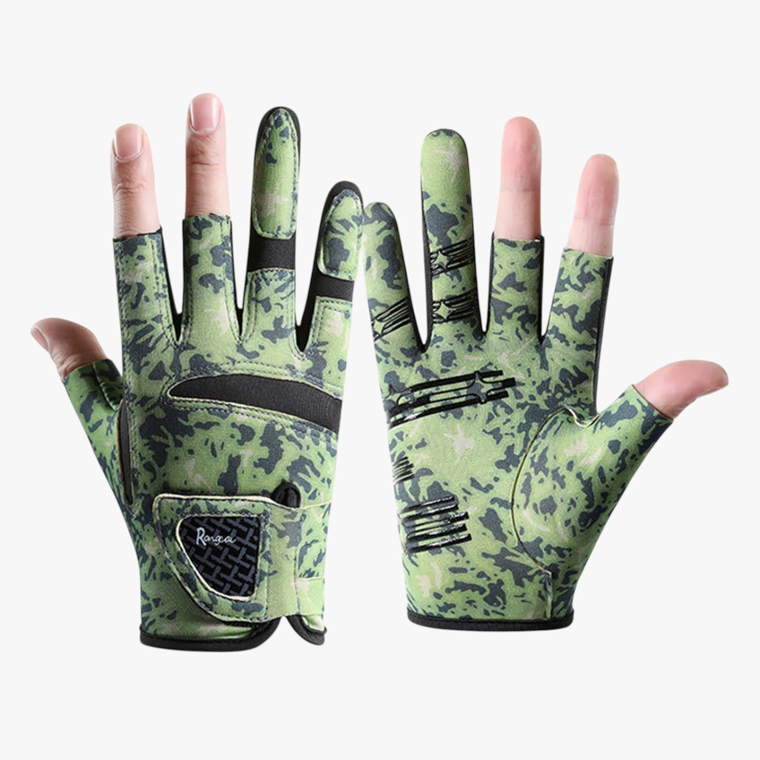Killian | Guanti da pesca estivi antiscivolo a 3 dita - Verde Militare - gloves gloves for men mens gloves - Concept Palermo