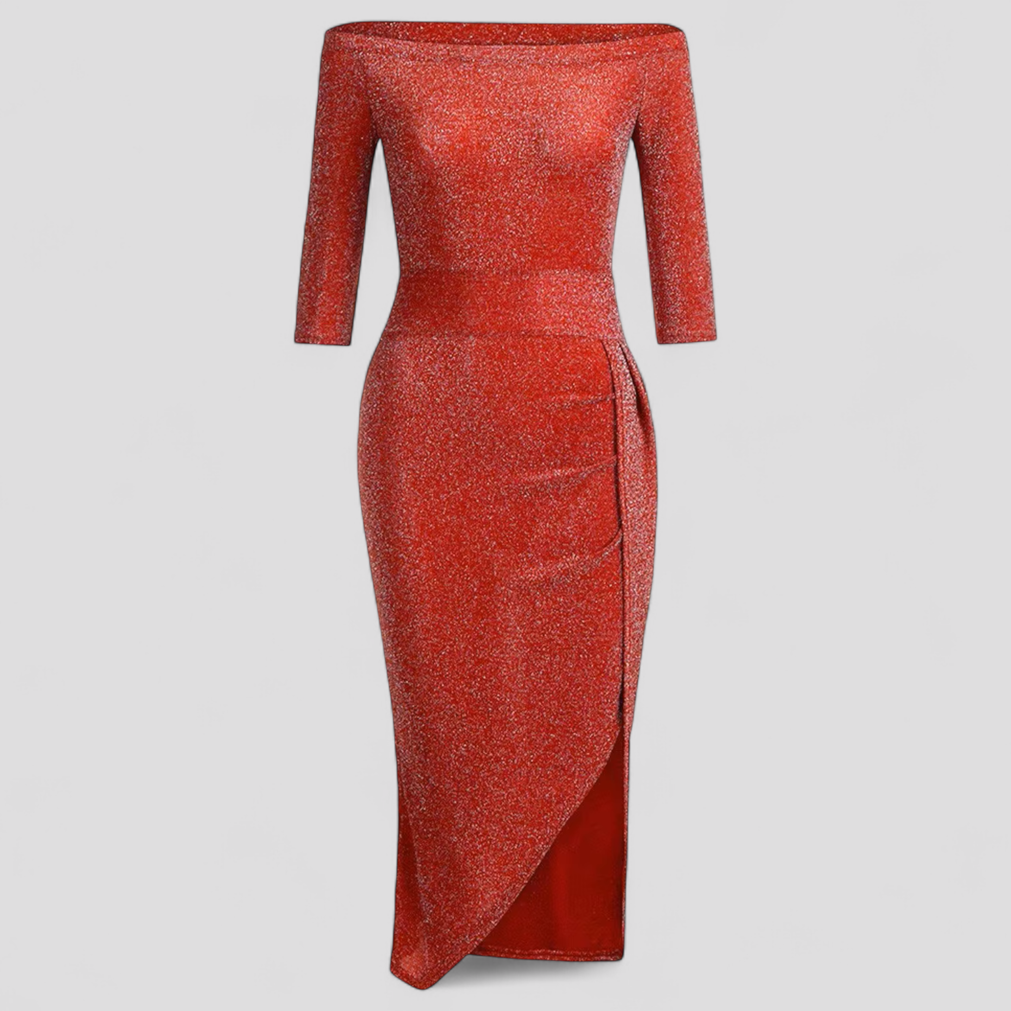Alwinna - Abito elegante con spalle scoperte - Rosso - - Concept Palermo