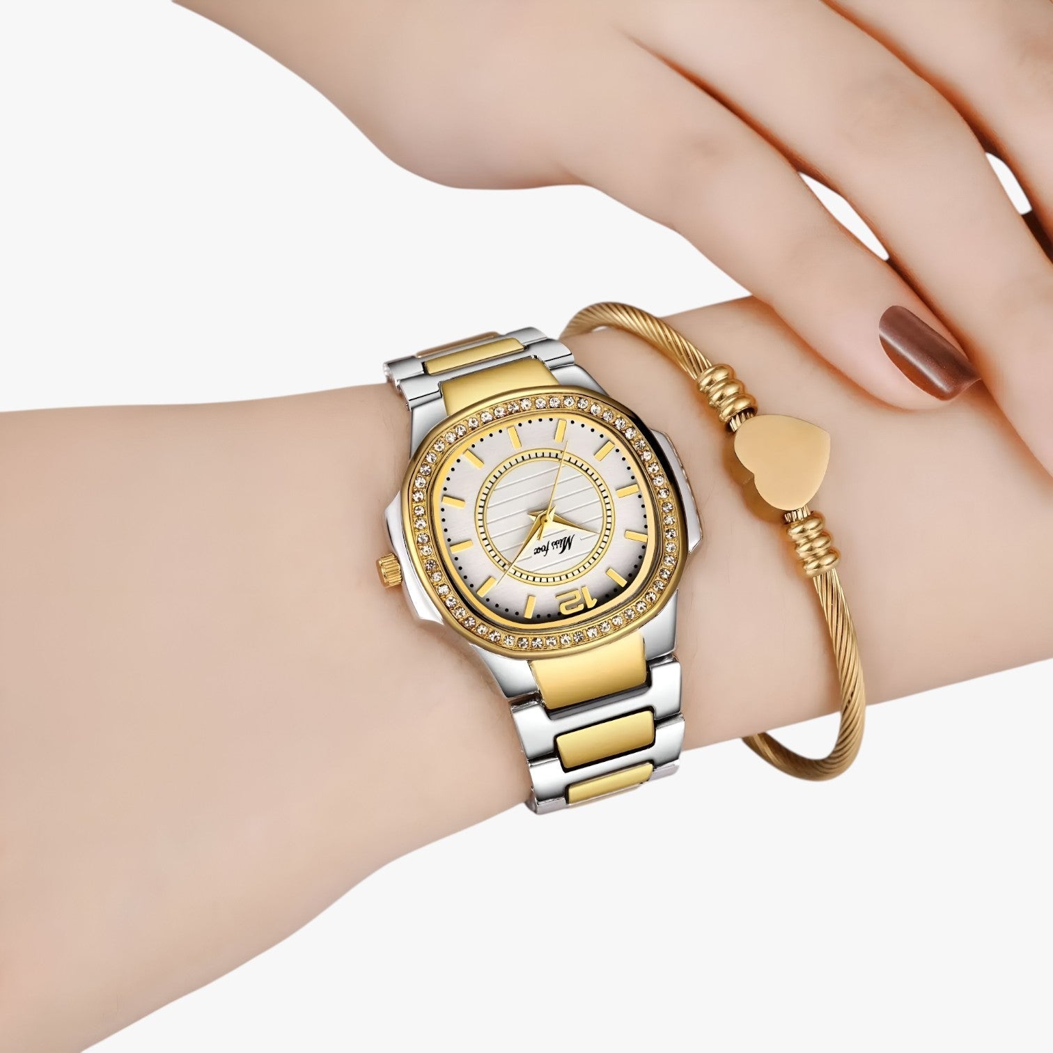 Gwen | Elegante orologio impermeabile con diamanti - - female watch ladies watch watch watch for women watches wrist watches for women - Concept Palermo