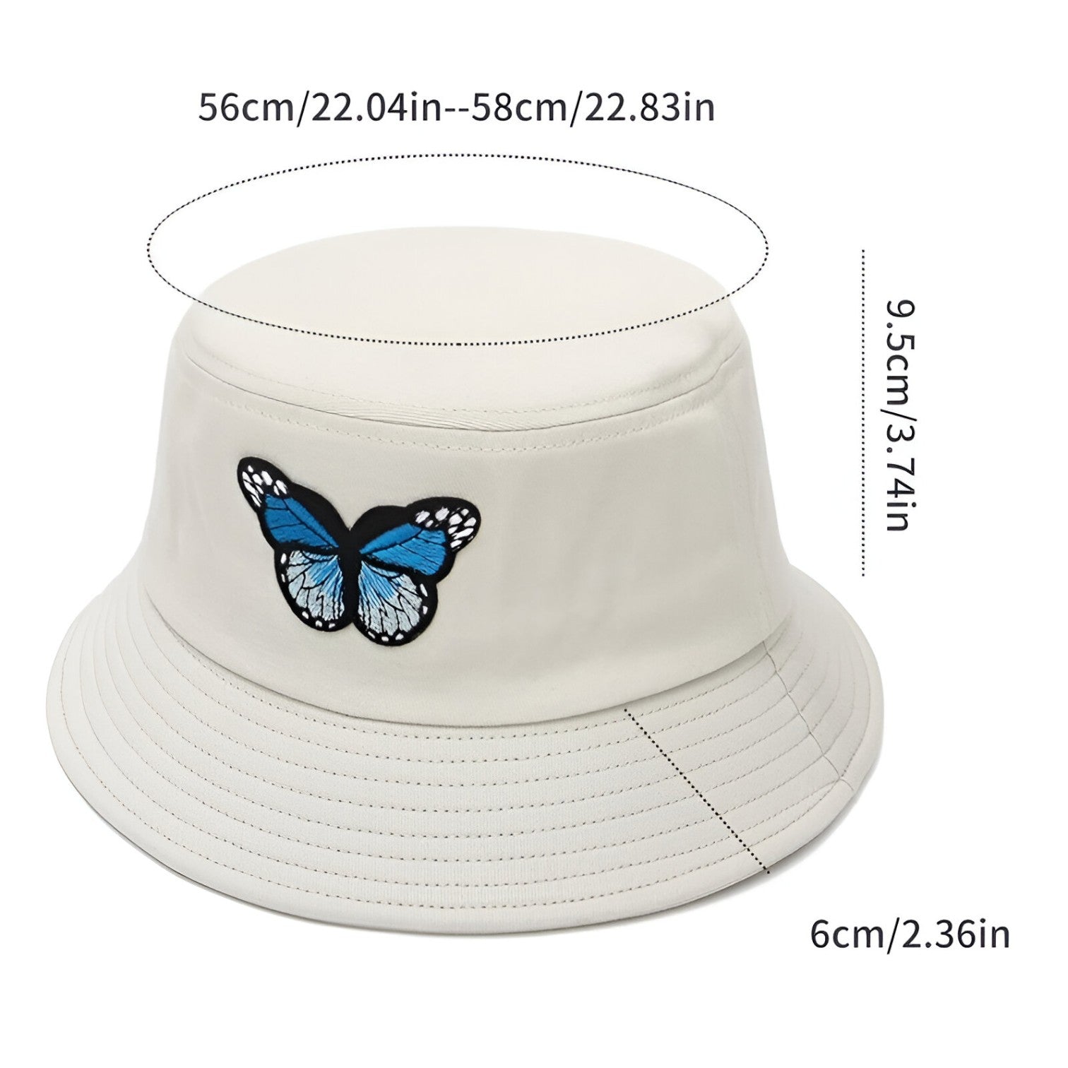 Brenda | Protezione solare elegante con accento farfalla - per ragazze attive - - bucket hats Hat for girls summer hat Sun Hats women hat - Concept Palermo