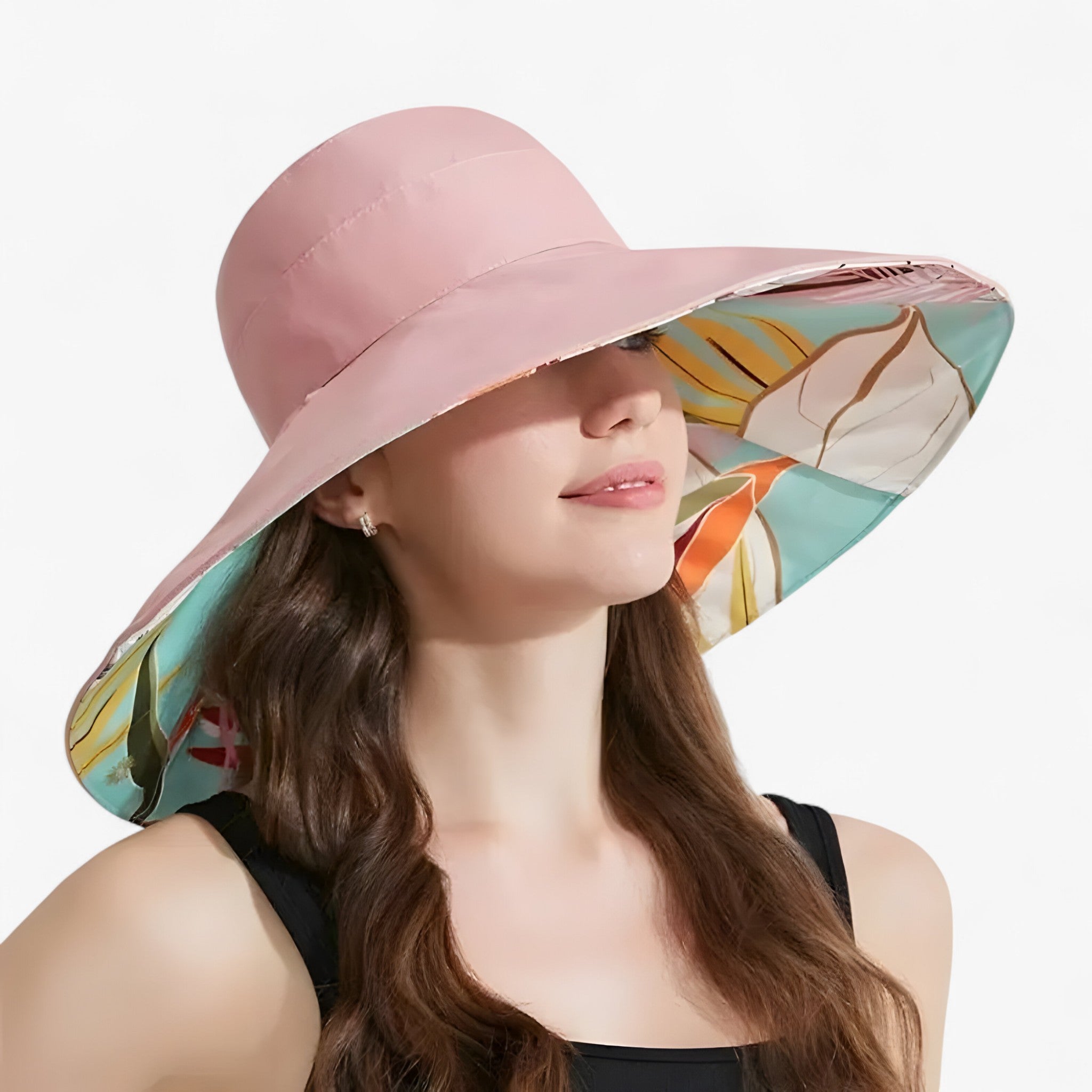 Jillian | Cappello Estivo con Ampia Tesa Reversibile - Rosa - - Concept Palermo