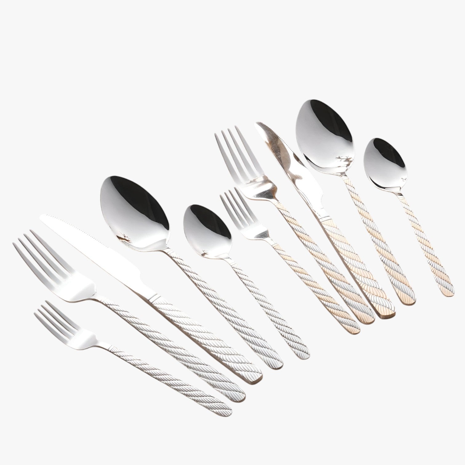 Haley | Set di posate intrecciate in acciaio inox - - Kitchen kitchen utensil - Concept Palermo
