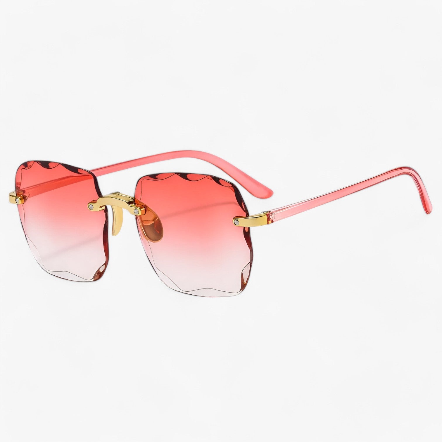 Kamila | Occhiali da sole senza montatura eleganti con protezione UV - Rosso - Fashion Sunglasses Sunglasses WOMEN - Concept Palermo