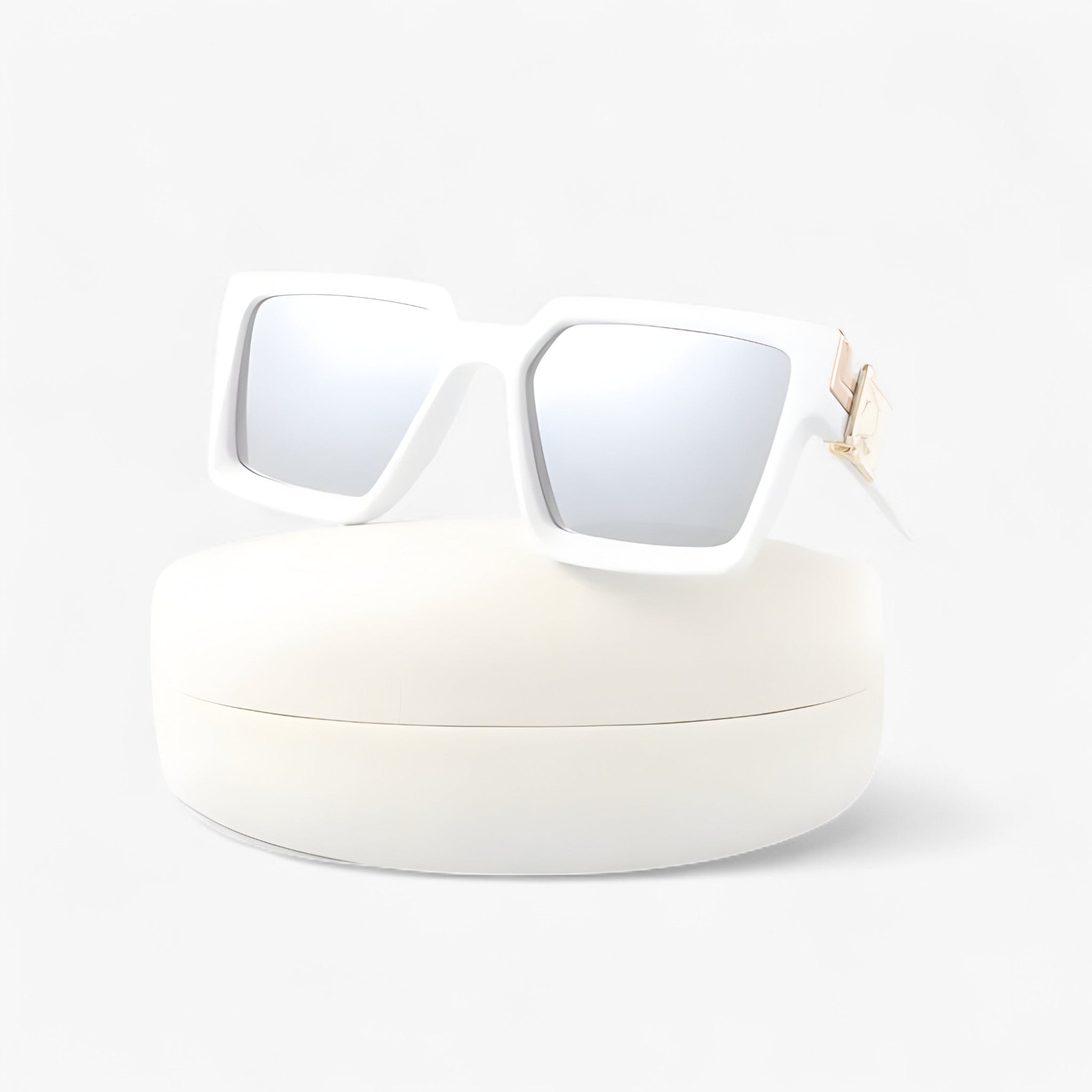 Rex | Occhiali da sole quadrati vintage neri da uomo - Bianco Grigio no box - Fashion Sunglasses men sunglasses polarized mens sunglasses Polarized man sunglasses Sunglasses sunglasses polarized men - Concept Palermo