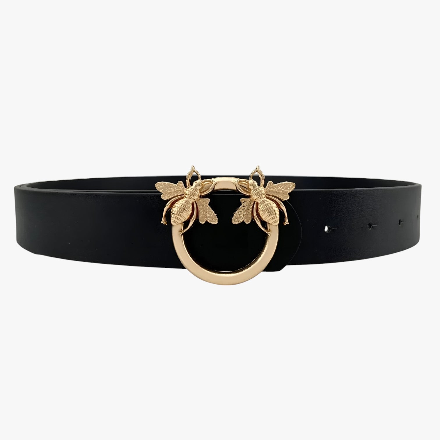 Sabrina | Cintura elegante in pelle con fibbia di design - Nero 105CM CINA - Belts waist belt for women Womens belt - Concept Palermo