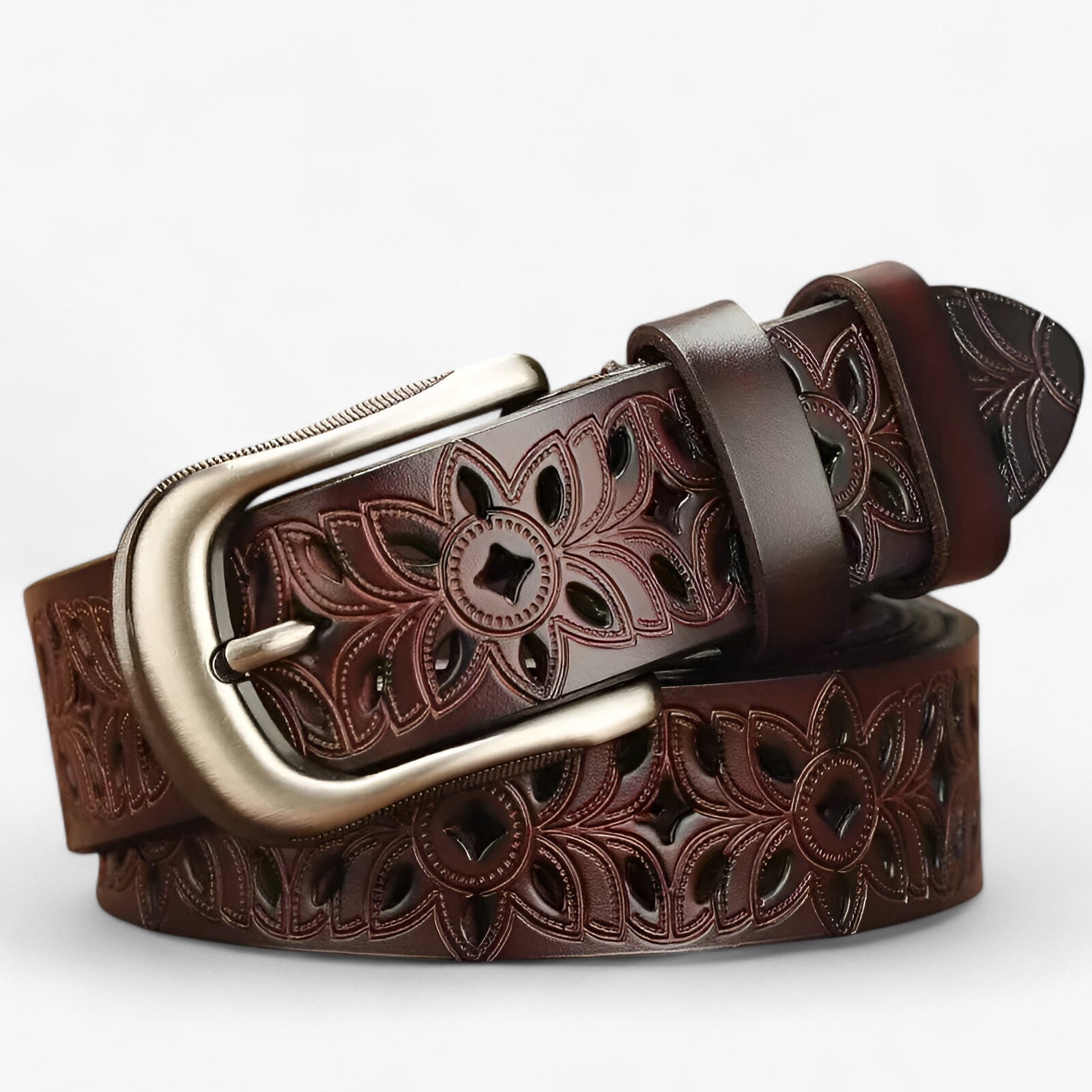 Janice | Nuova cintura in pelle - Elegante e resistente in pelle - Caffè 115CM - belts waist belt for women Womens belt - Concept Palermo