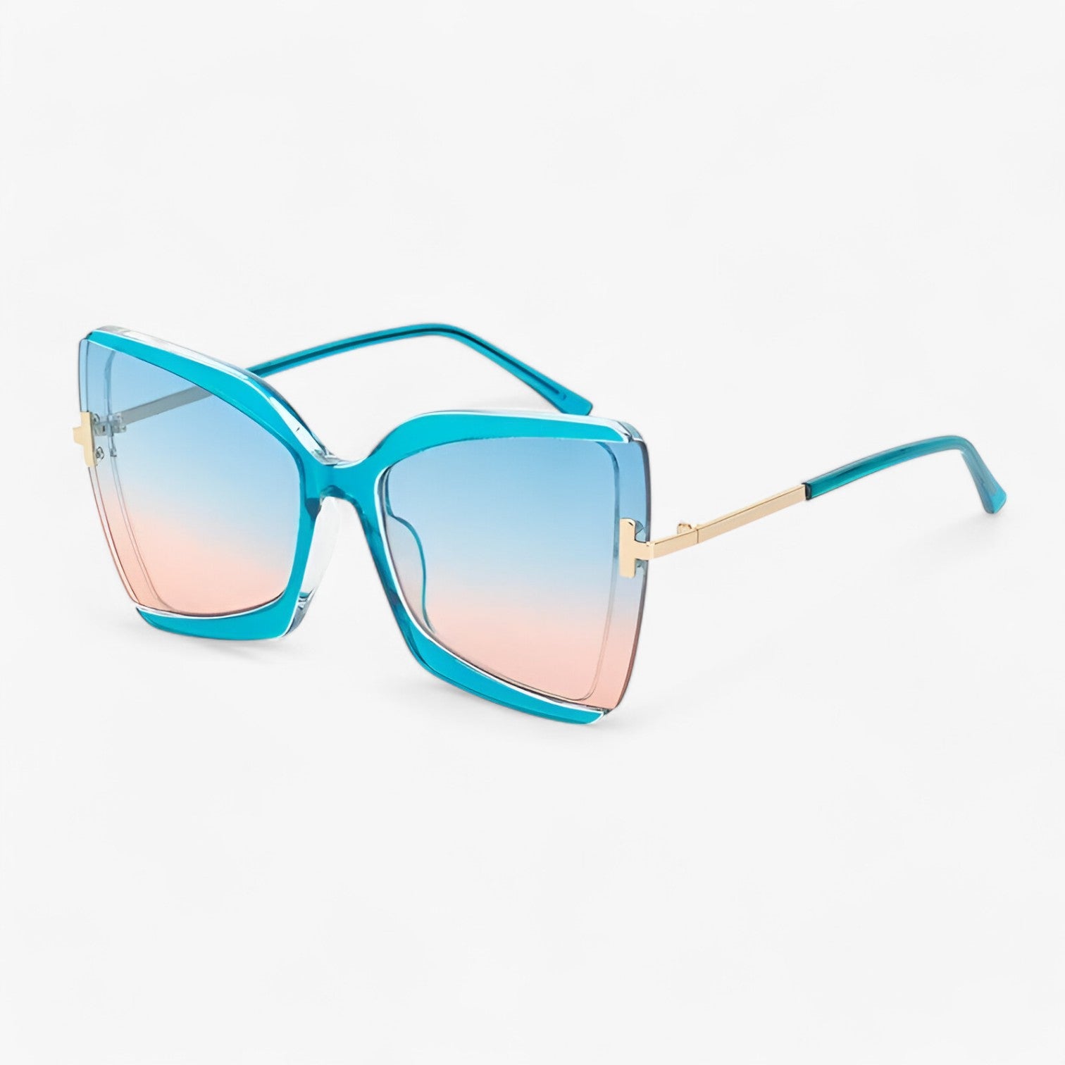 Andrea | Occhiali da sole Cat-Eye con montatura a T - stile audace, colori vivaci - blu rosa - Accessories Sunglasses sunglasses for women WOMEN - Concept Palermo