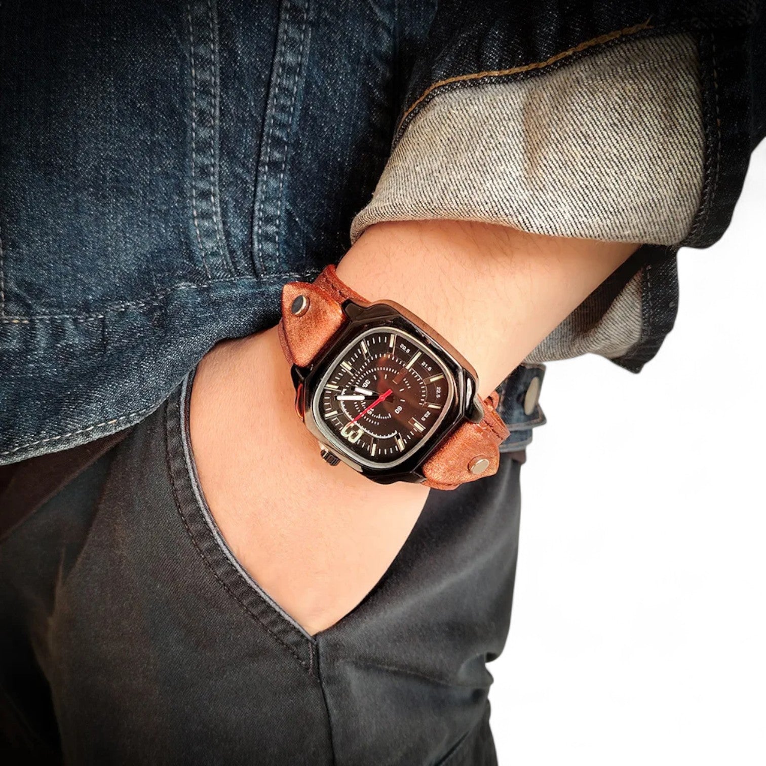 Lucca | Orologio vintage con cinturino in pelle - - watch watch for men watches - Concept Palermo