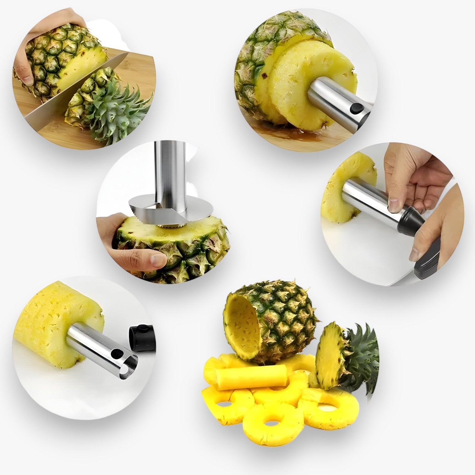 Ainara | Affettare ananas rapidamente – con questo affetta ananas in acciaio inox - - Kitchen kitchen tools - Concept Palermo