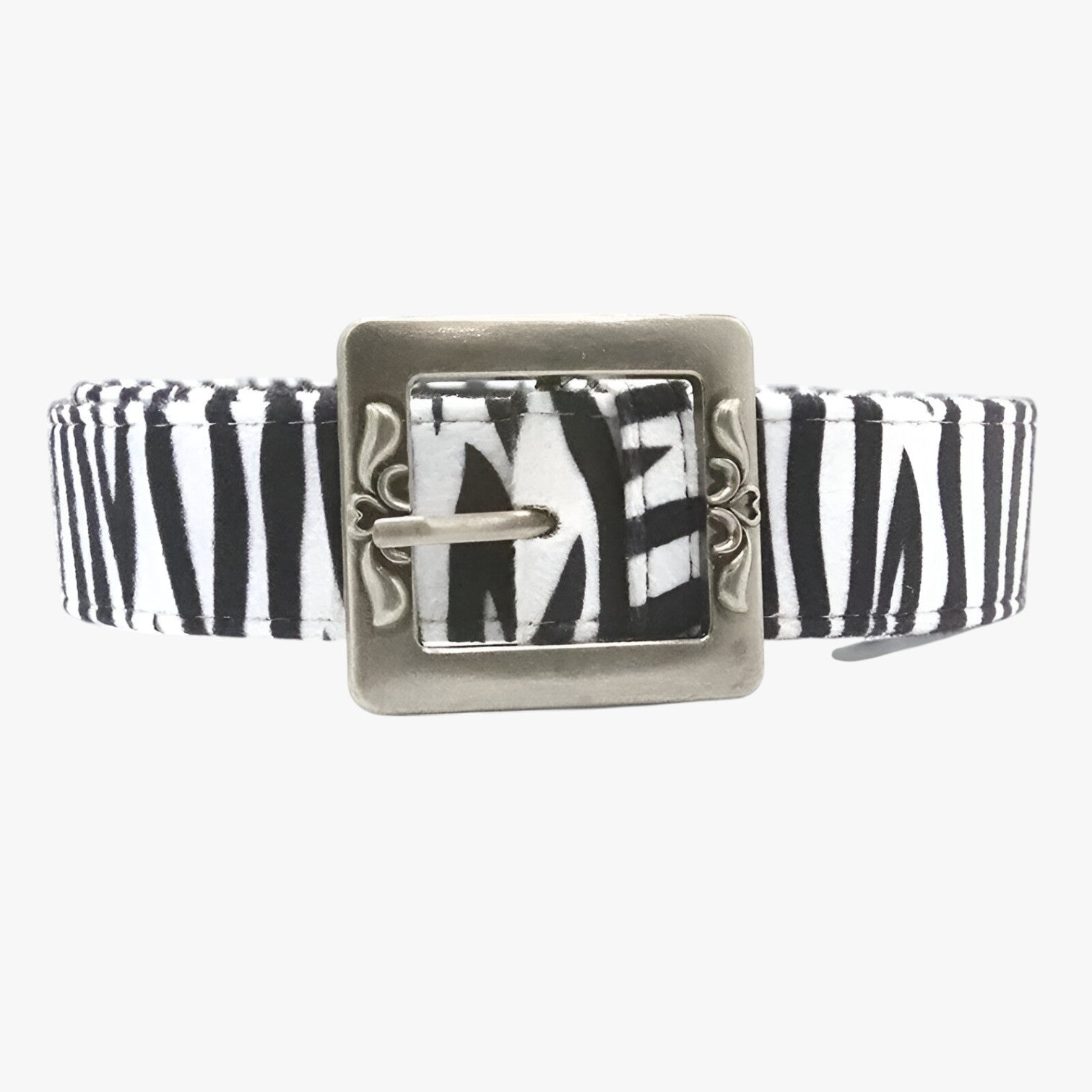 Dakota | Cintura Y2K Leopardata Stile Punk Vintage Donna - strisce zebrate 2 105x3.2cm - Belts belts for woman waist belt for women Womens belt - Concept Palermo