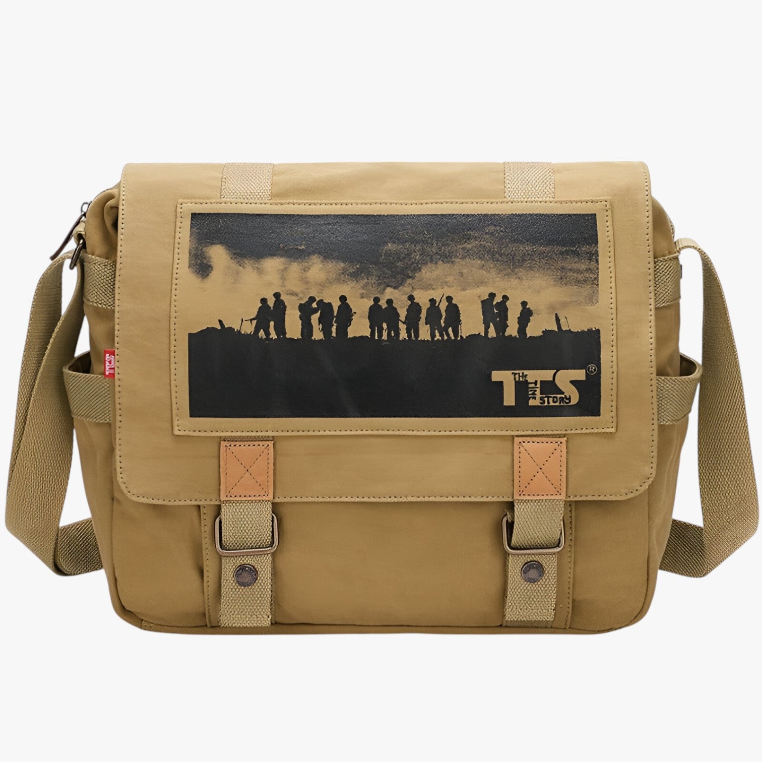 Ethan | Grande borsa a tracolla in tela vintage - Giallo - Bags bags for men Shoulder & Crossbody Bags - Concept Palermo