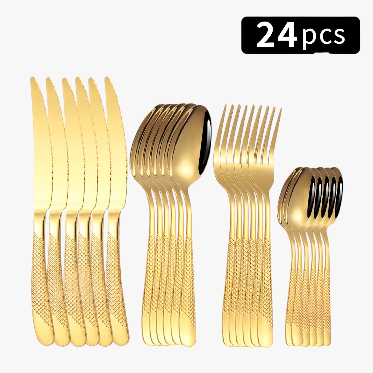 Kaeli | Set posate in acciaio per tutta la famiglia - dorato - Kitchen kitchen utensil Kitchen Utensils - Concept Palermo