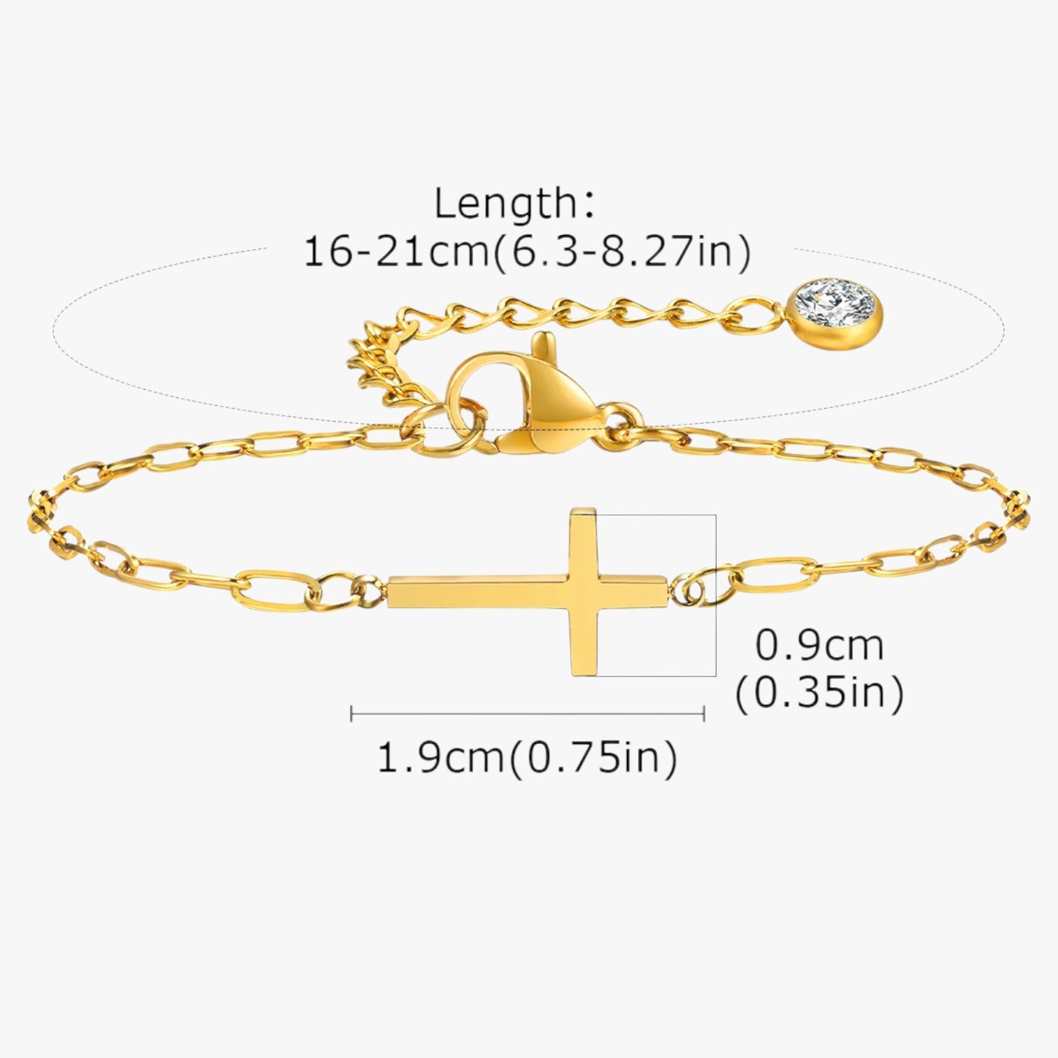 Elisa | Bracciale con Croce in Acciaio – Eleganza Resistente all’Acqua - - BRACELET BRACELET FOR WOMEN BRACELETS bracelets for women women bracelets - Concept Palermo
