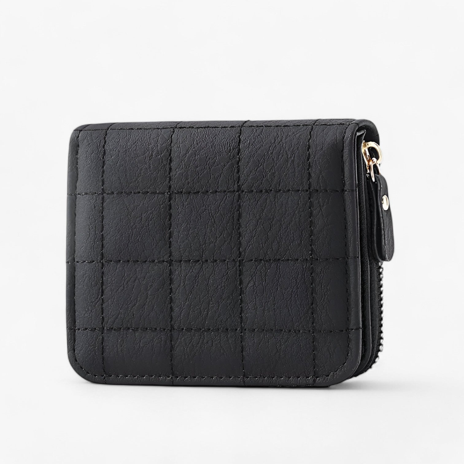 Emery| Portafoglio in PU pelle elegante e compatto con pratico design a zip - Nero - wallet womens wallet - Concept Palermo