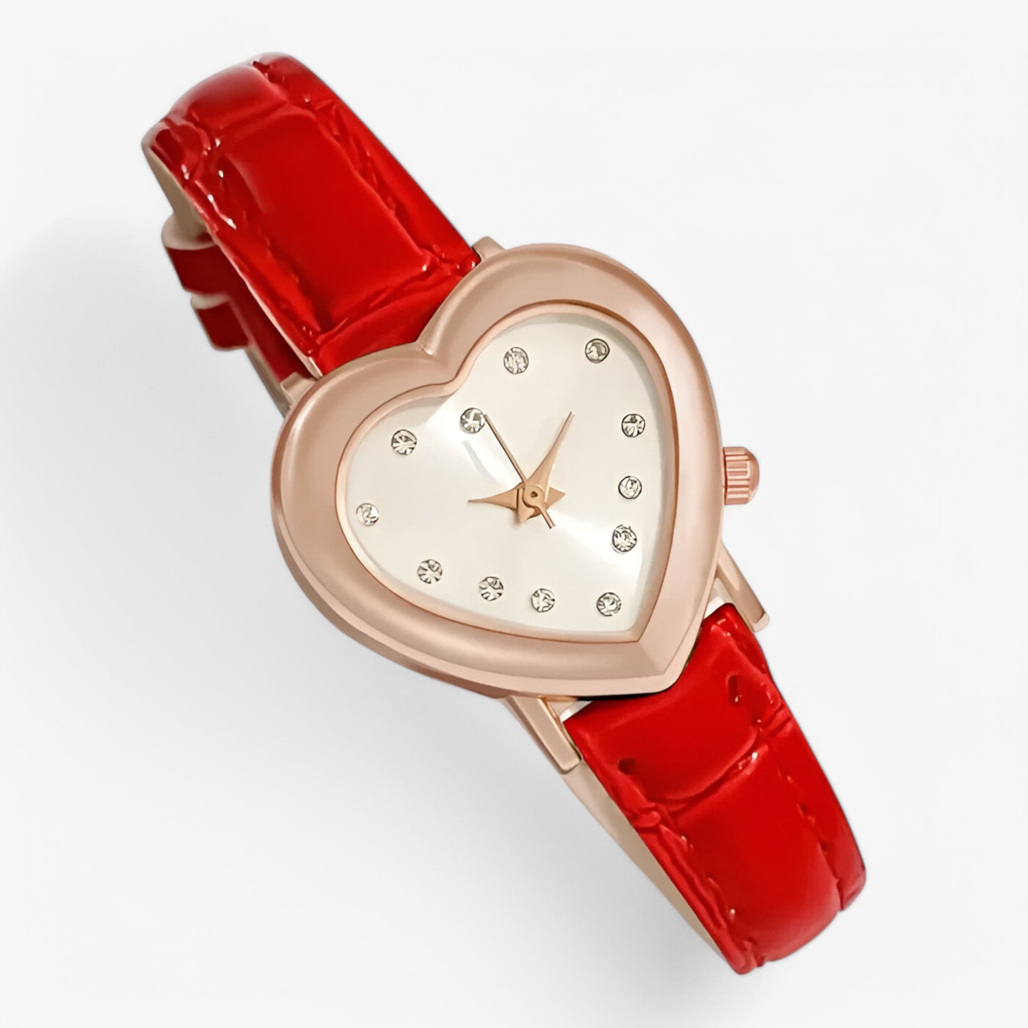 Bianca | Orologio da donna con quadrante a cuore e cinturino in pelle - - female watch watch for women - Concept Palermo