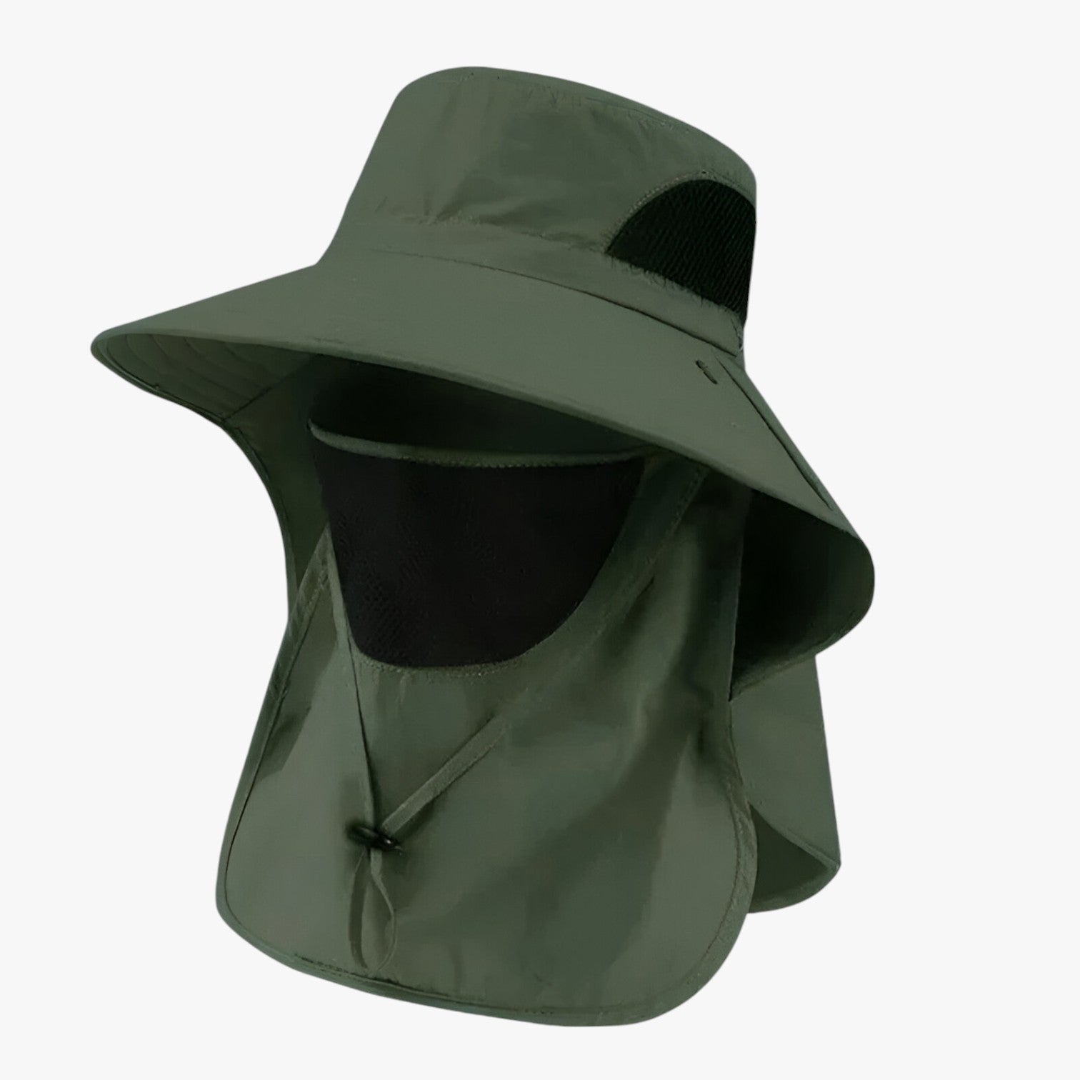 Dereck | Scarpa da pesca protettiva UV con maschera - verde militare Taglia unica - bucket hats mens accessory Sun Hats - Concept Palermo