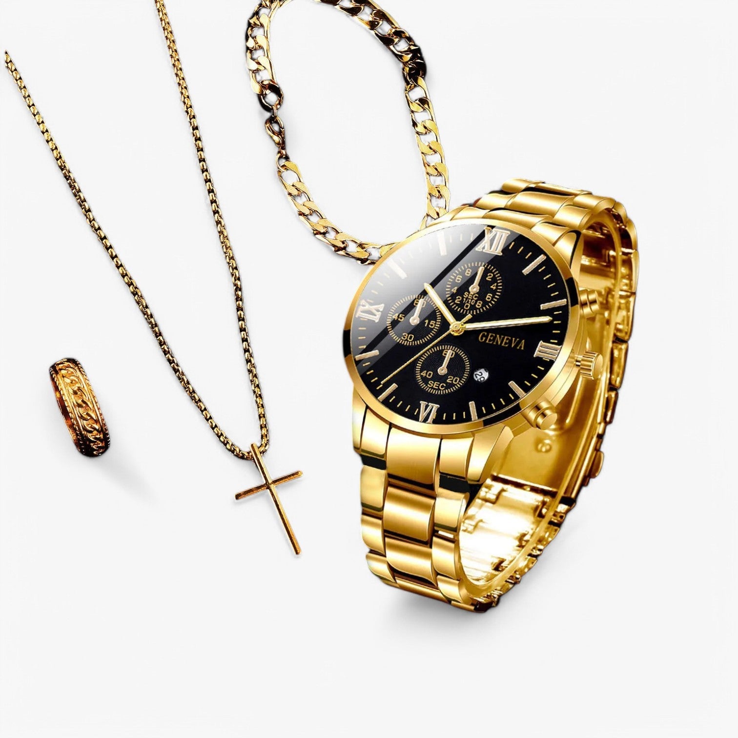 Moritz | Set di orologi romani dorati – Elegante e completo - - mens accessory watch watch for men - Concept Palermo