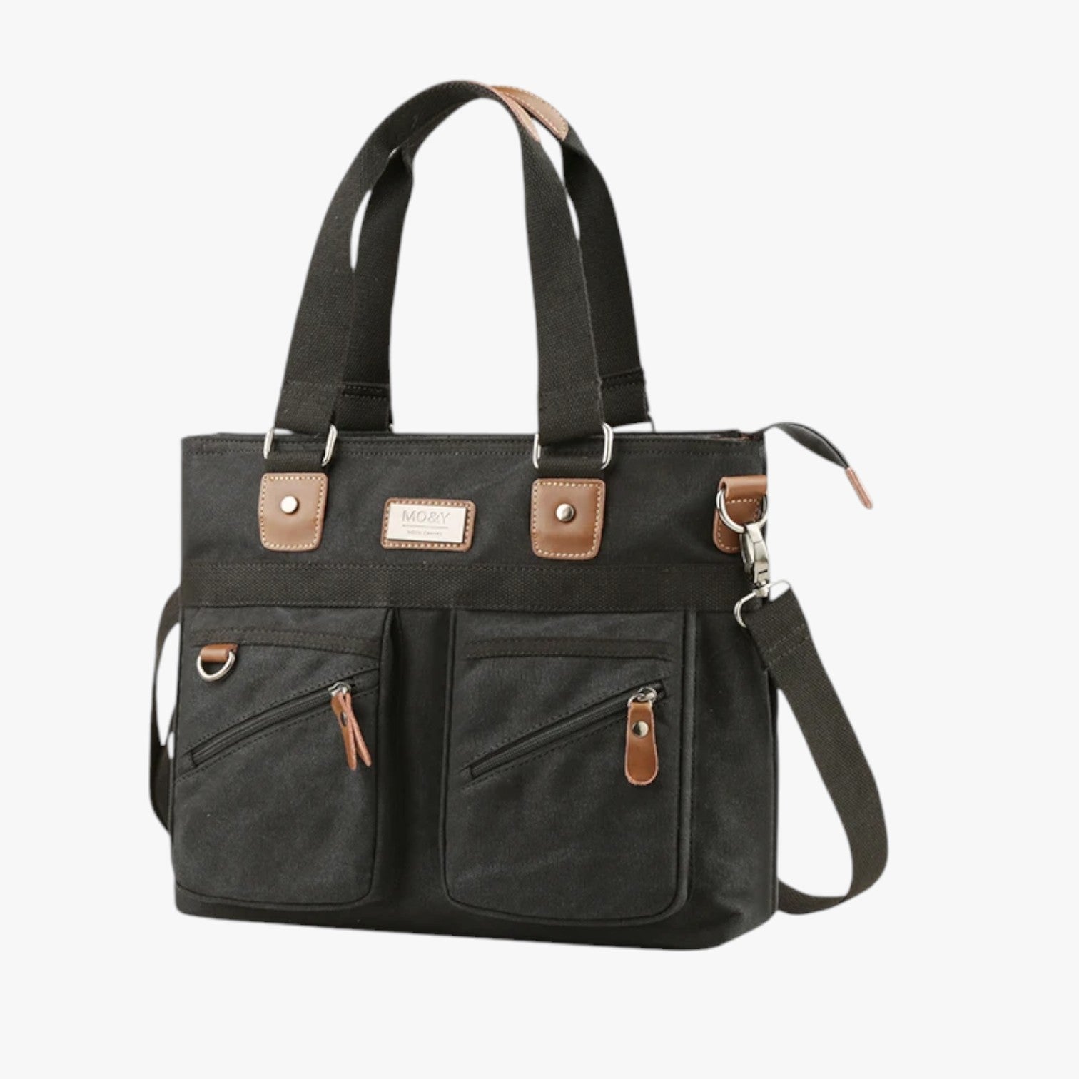 Brendan | Elegante e funzionale – Borsa a spalla in tela vintage - Grigio - Bags handbags mens bag - Concept Palermo