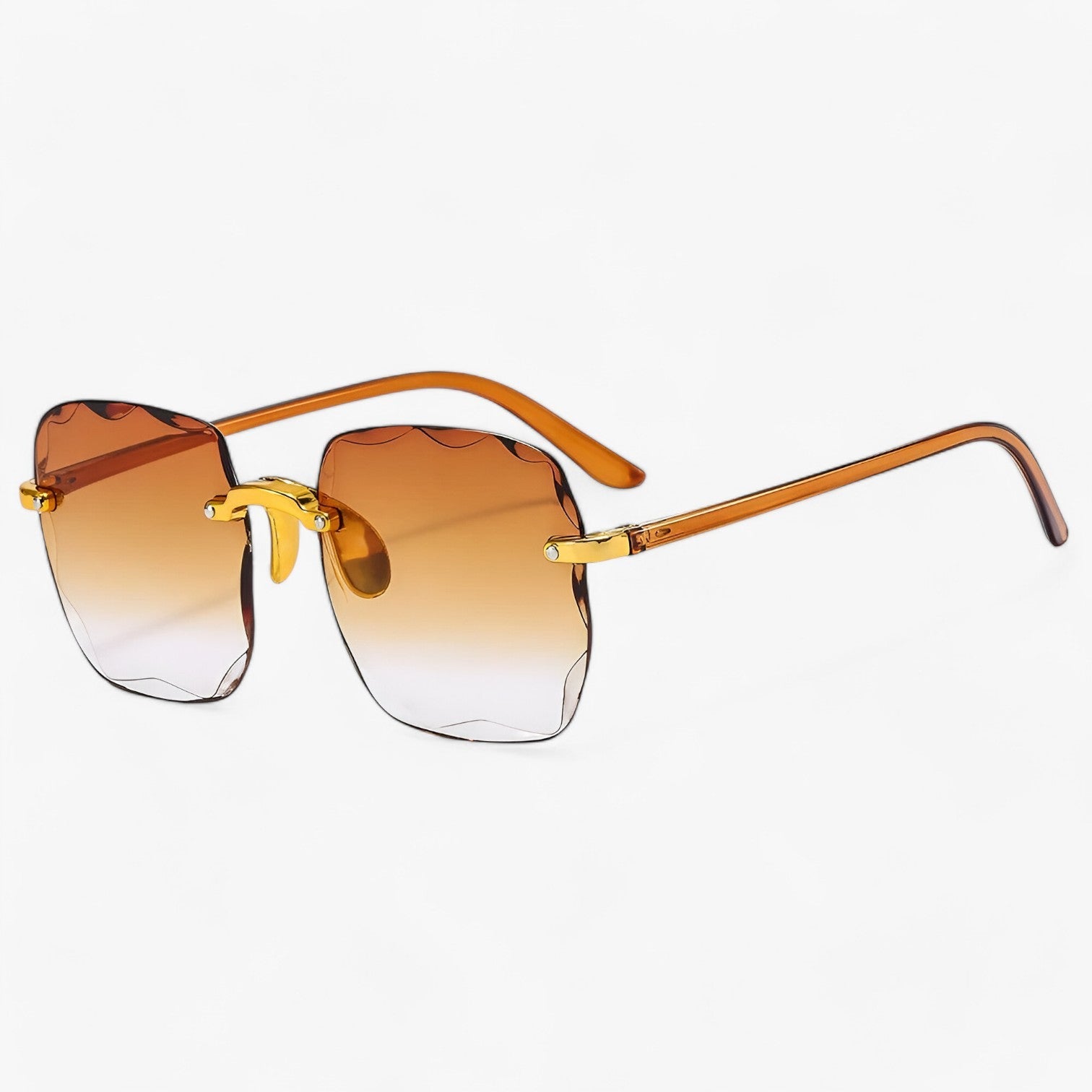 Kamila | Occhiali da sole senza montatura eleganti con protezione UV - Tè - Fashion Sunglasses Sunglasses WOMEN - Concept Palermo