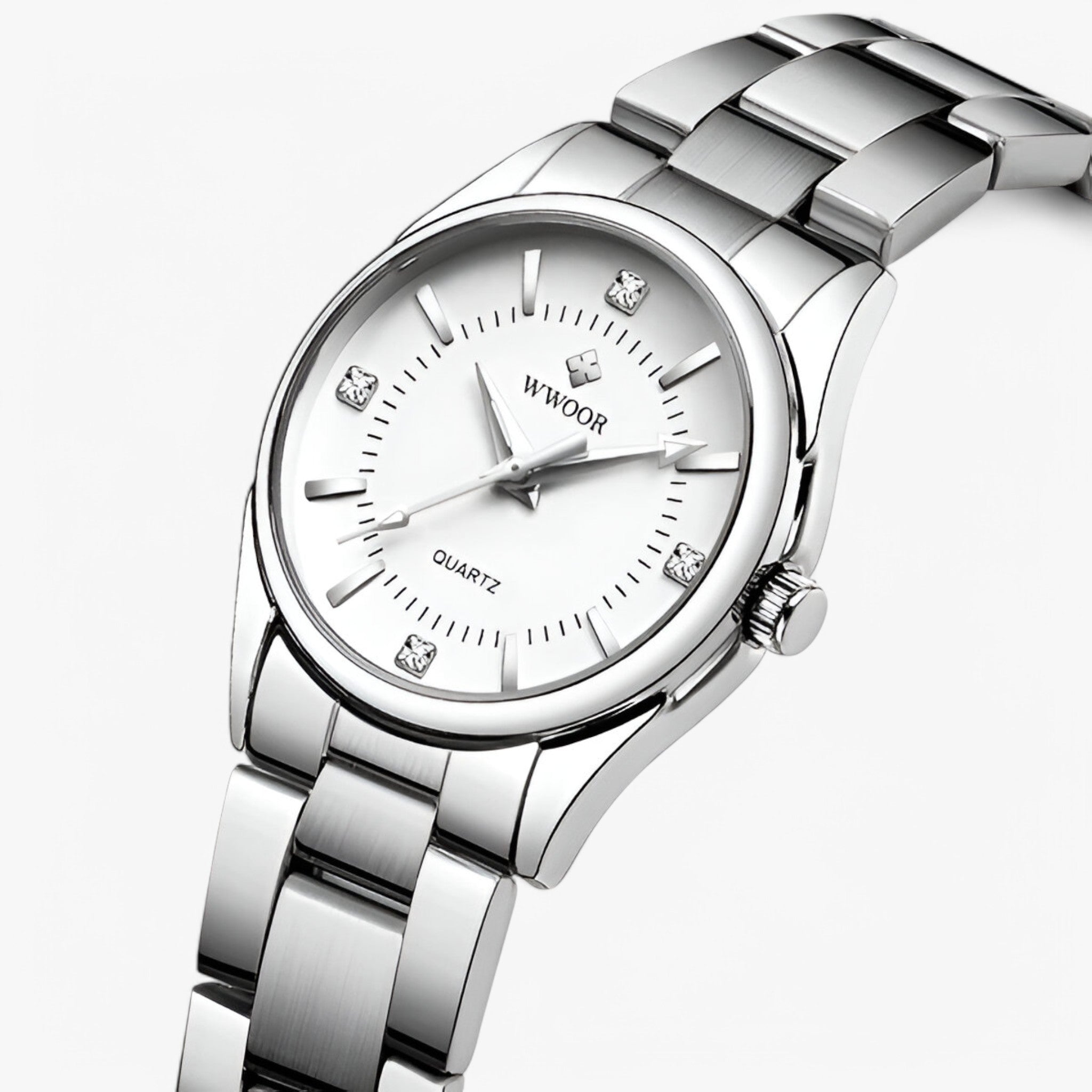 Anna | Orologi da donna classici di lusso in acciaio inossidabile con quadrante delicato - bianca argento - watch for women - Concept Palermo