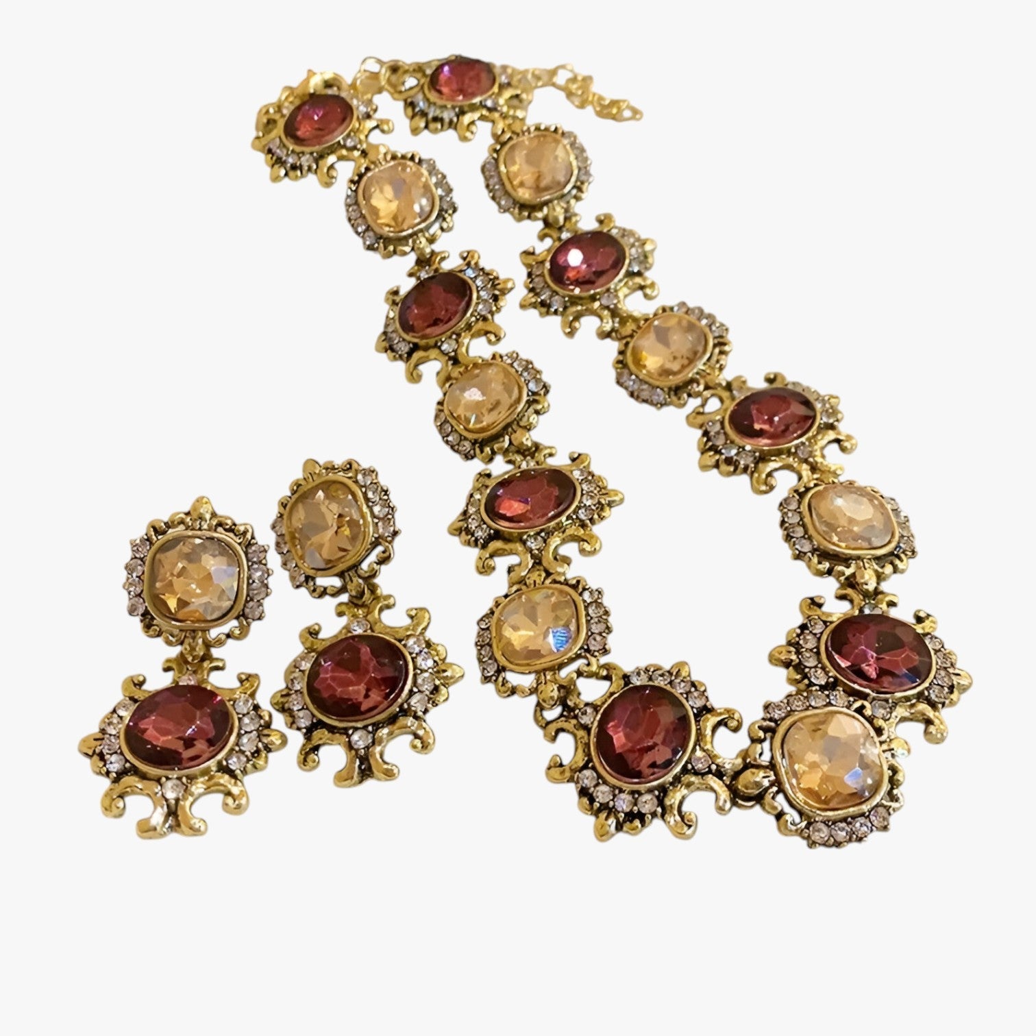 Kiara | Set di gioielli Patchwork Retro – Splendore senza tempo, stile raffinato - - elegant womens necklaces Fashion Necklaces Necklace Necklaces for Women - Concept Palermo