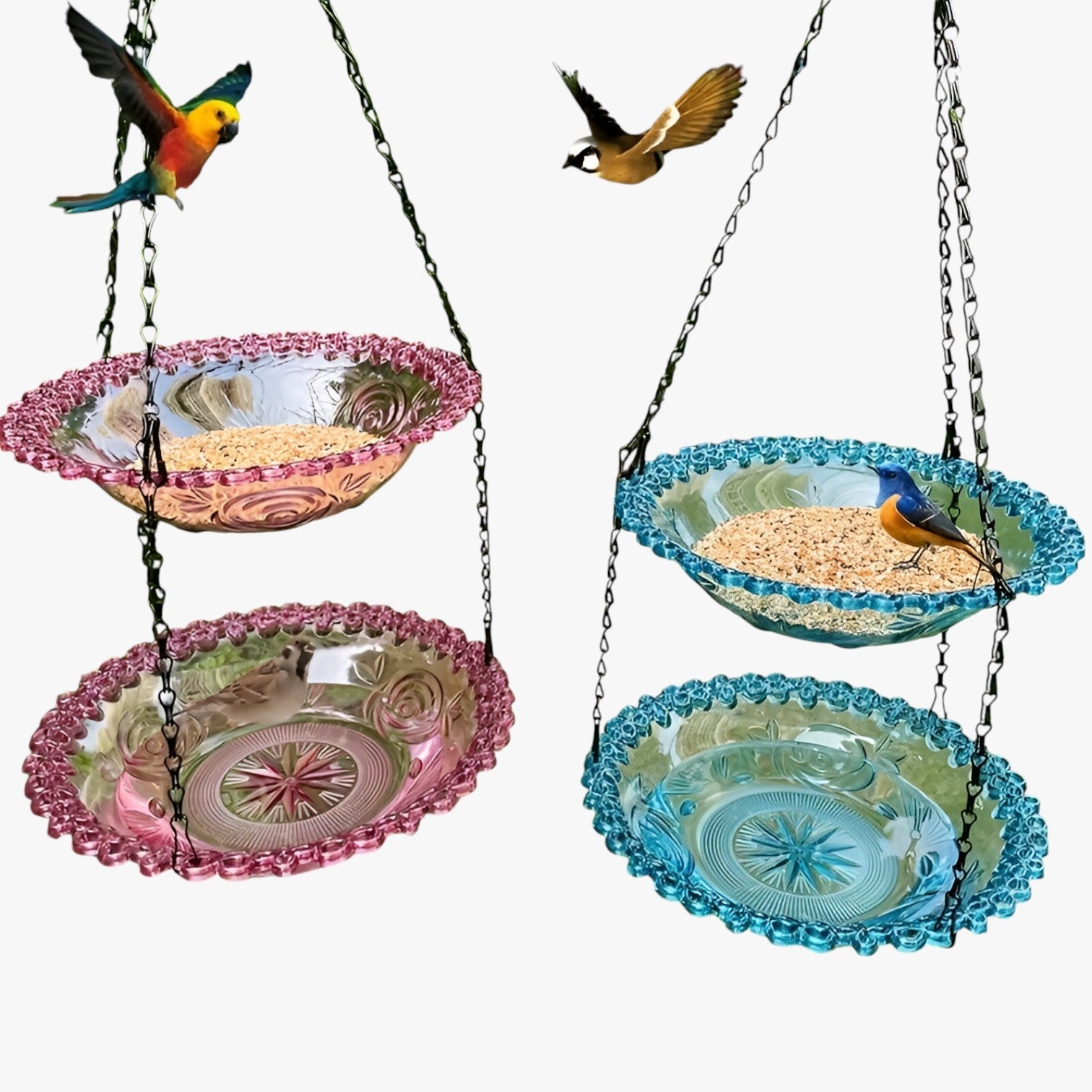 Jerico | Casetta per uccelli a 2 strati con abbeveratoio – Sostenibile e decorativa - - bird bird house birdproduct - Concept Palermo