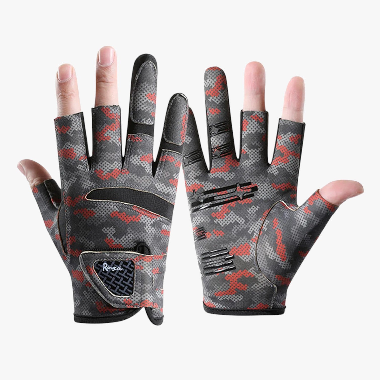 Killian | Guanti da pesca estivi antiscivolo a 3 dita - Rosso - gloves gloves for men mens gloves - Concept Palermo