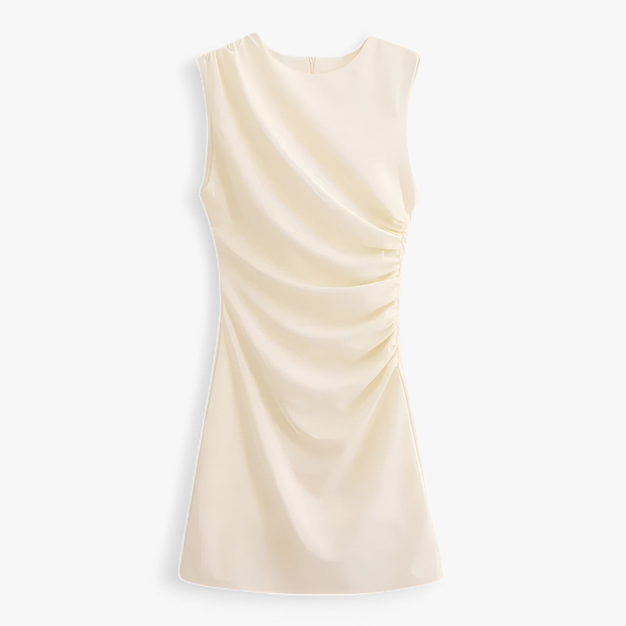 Evelyn | Abito arricciato - Sofisticato e alla moda - Beige - - Concept Palermo