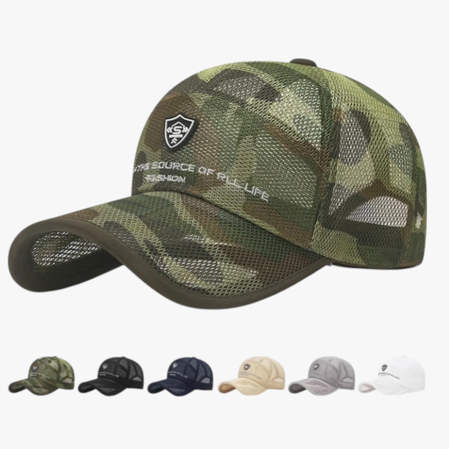 Brady | Cappello Sportivo Estivo Traspirante con Visiera Jungle - - Baseball caps caps mens cap - Concept Palermo