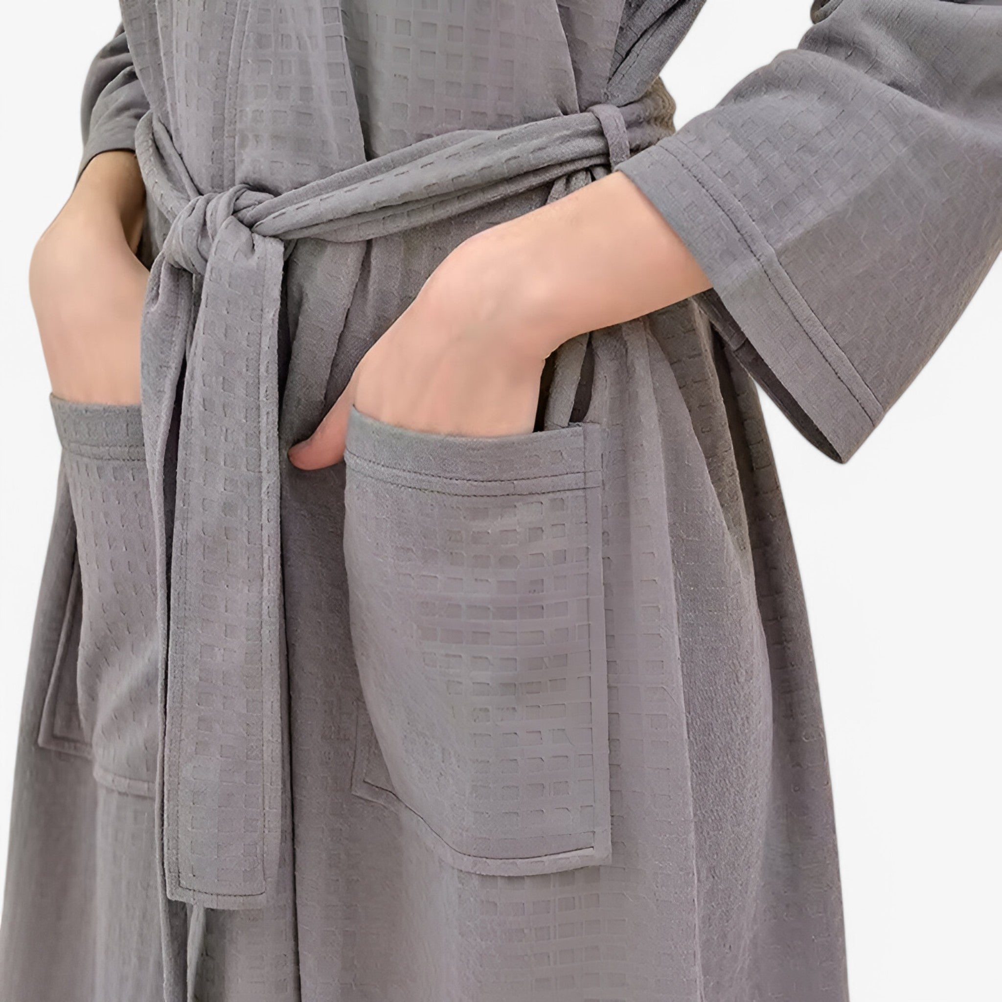 Nova | Accappatoio da Donna Elegante con Cintura - Grigio - - Concept Palermo