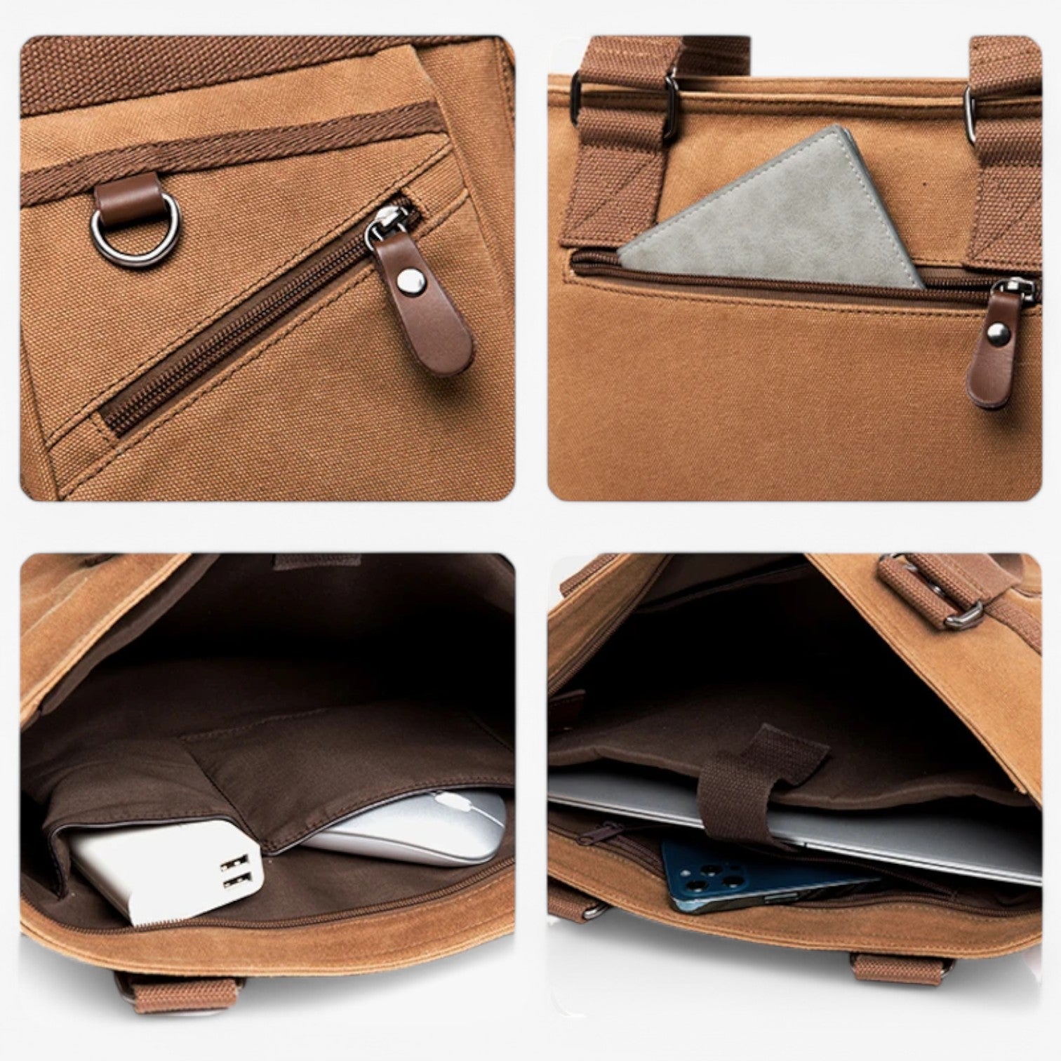 Brendan | Elegante e funzionale – Borsa a spalla in tela vintage - - Bags handbags mens bag - Concept Palermo