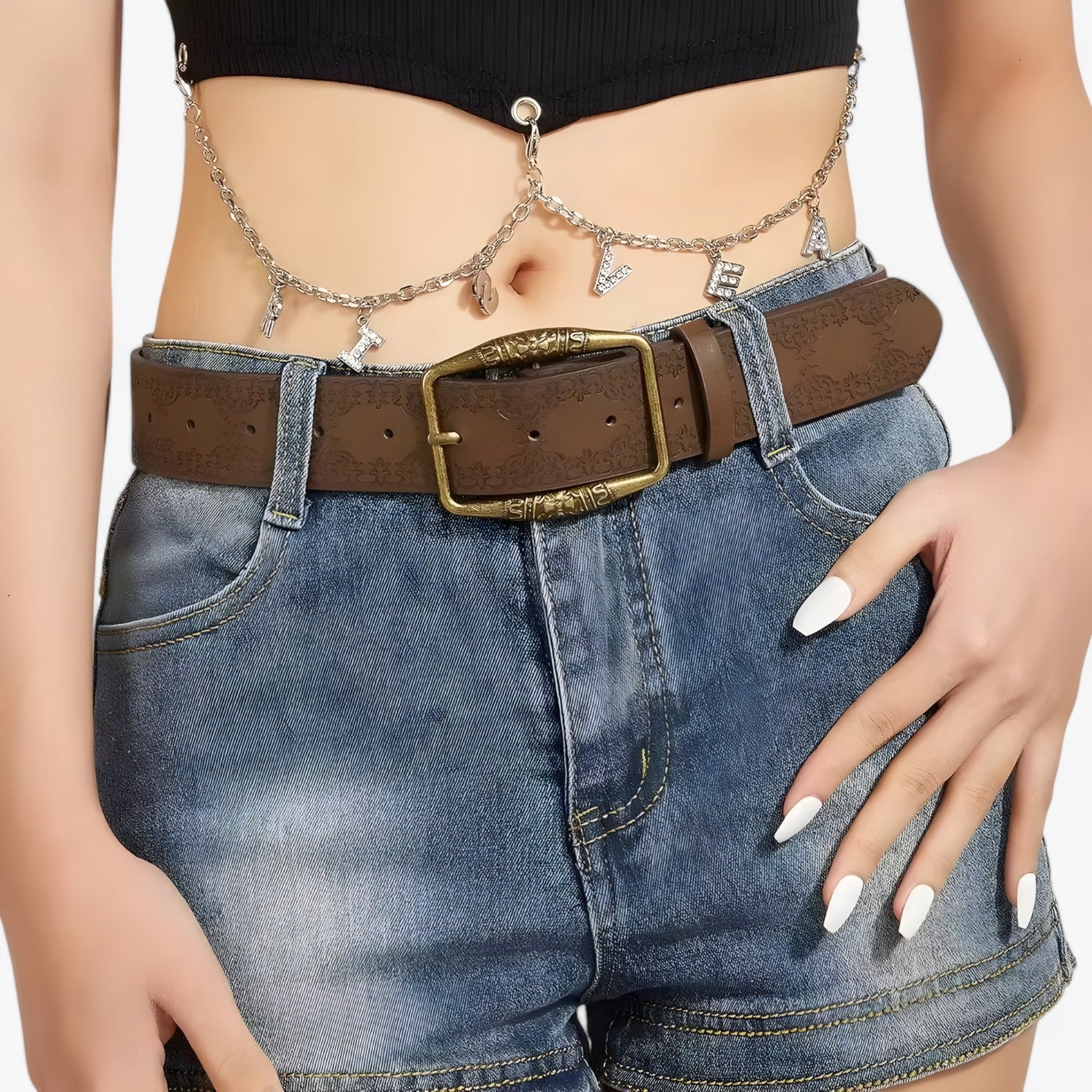 Myka | Cintura in pelle floreale – Stile senza tempo e fascino rustico - - belts waist belt for women Womens belt - Concept Palermo