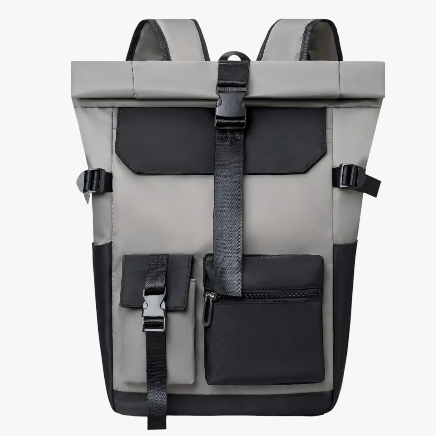 Adrian | Zaino arrotolabile impermeabile e confortevole per viaggi all'aperto attivi - Grigio Scuro - Backpacks - Concept Palermo