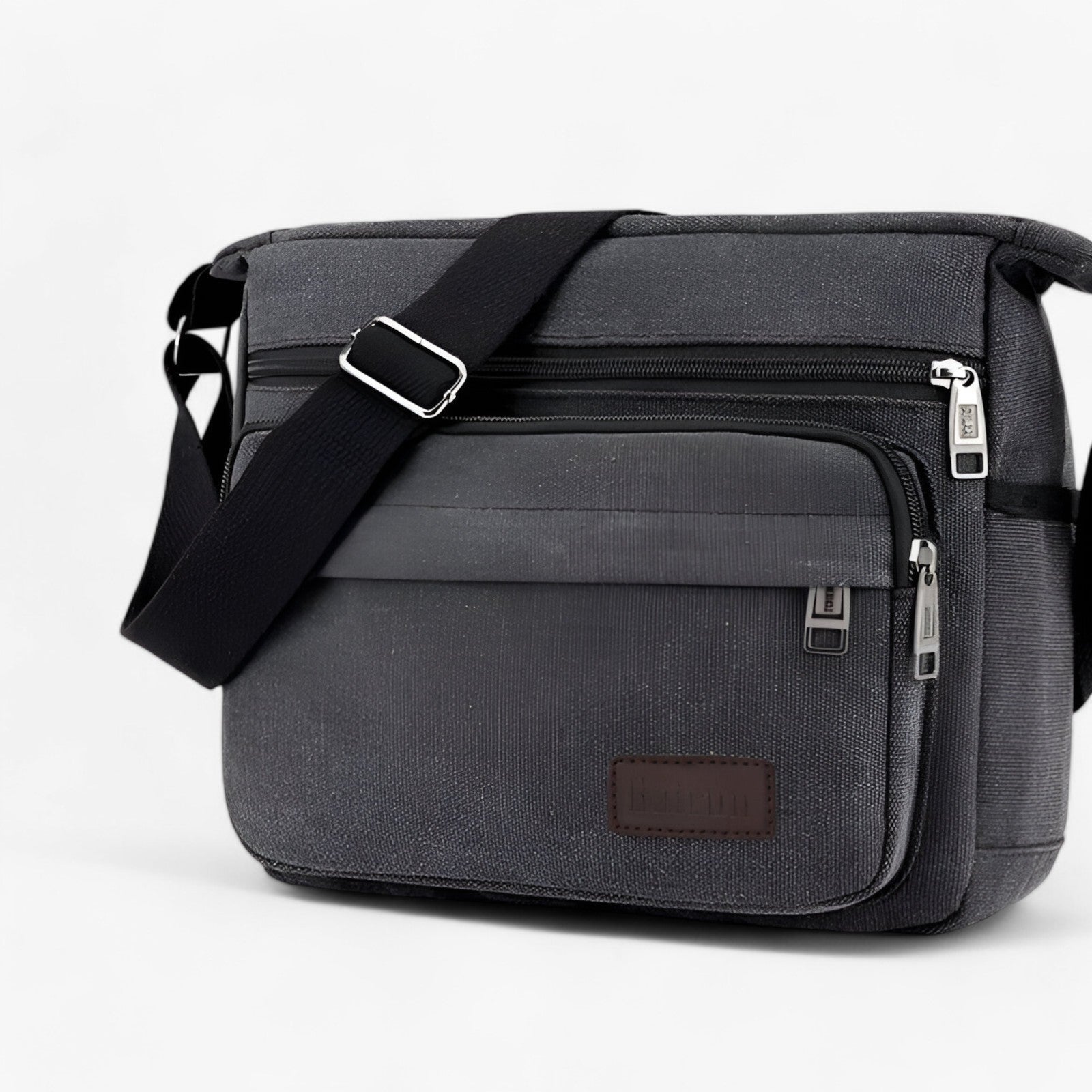 Max | Borsa a spalla multifunzionale in canvas per uomini - Nero - bag mens bag Shoulder bags - Concept Palermo