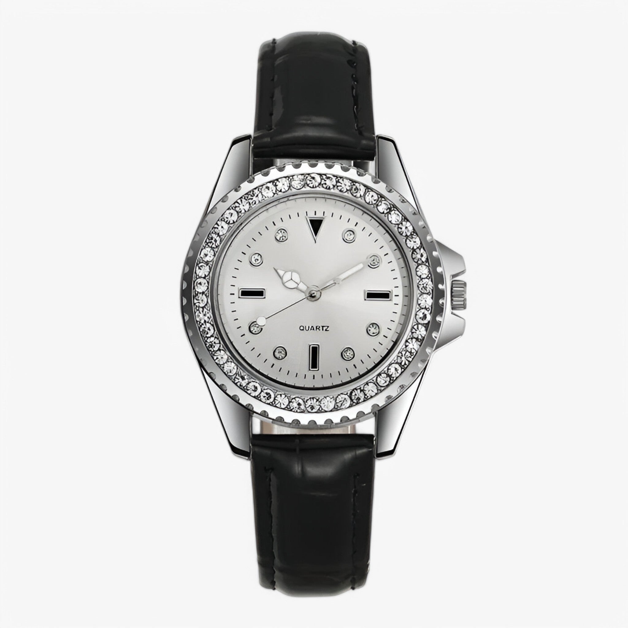 Dalia | Orologio da donna in pelle verde con quadrante decorato e movimento al quarzo - Bianca - female watch watch for women - Concept Palermo