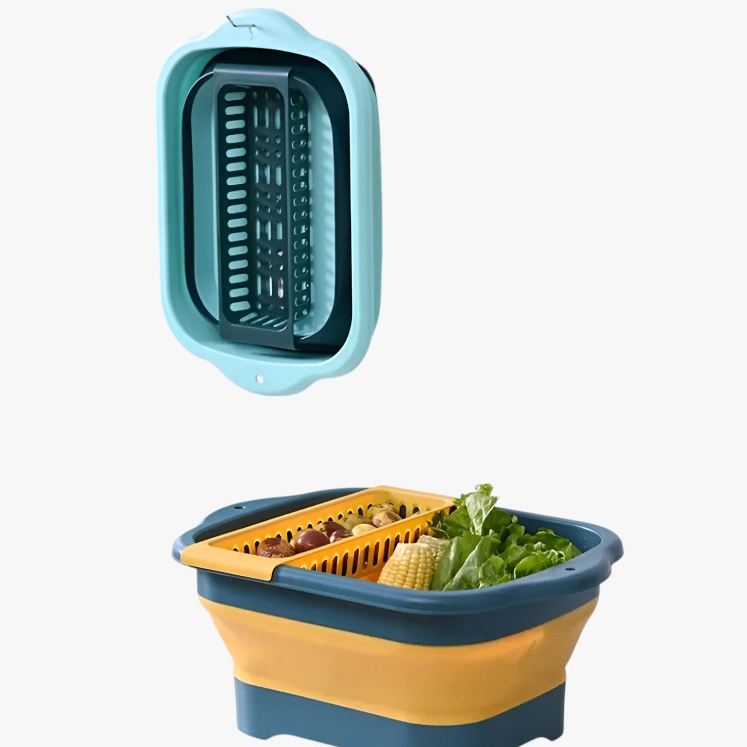 Emerald | Colapasta pieghevole in silicone per frutta e verdura - - colander Kitchen Kitchen Essentials - Concept Palermo